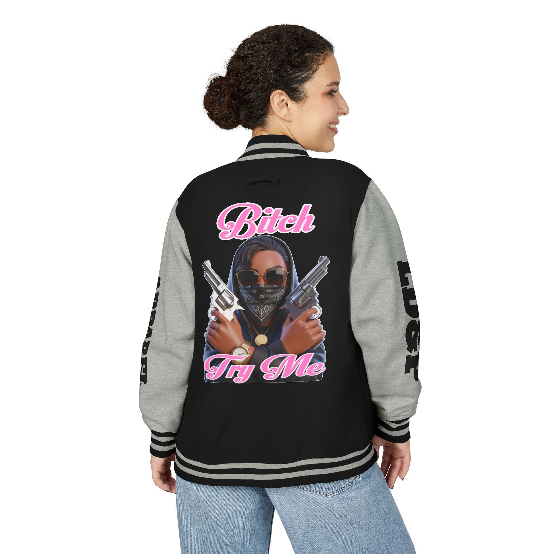 Letterman Jacket - 'Try me' Design