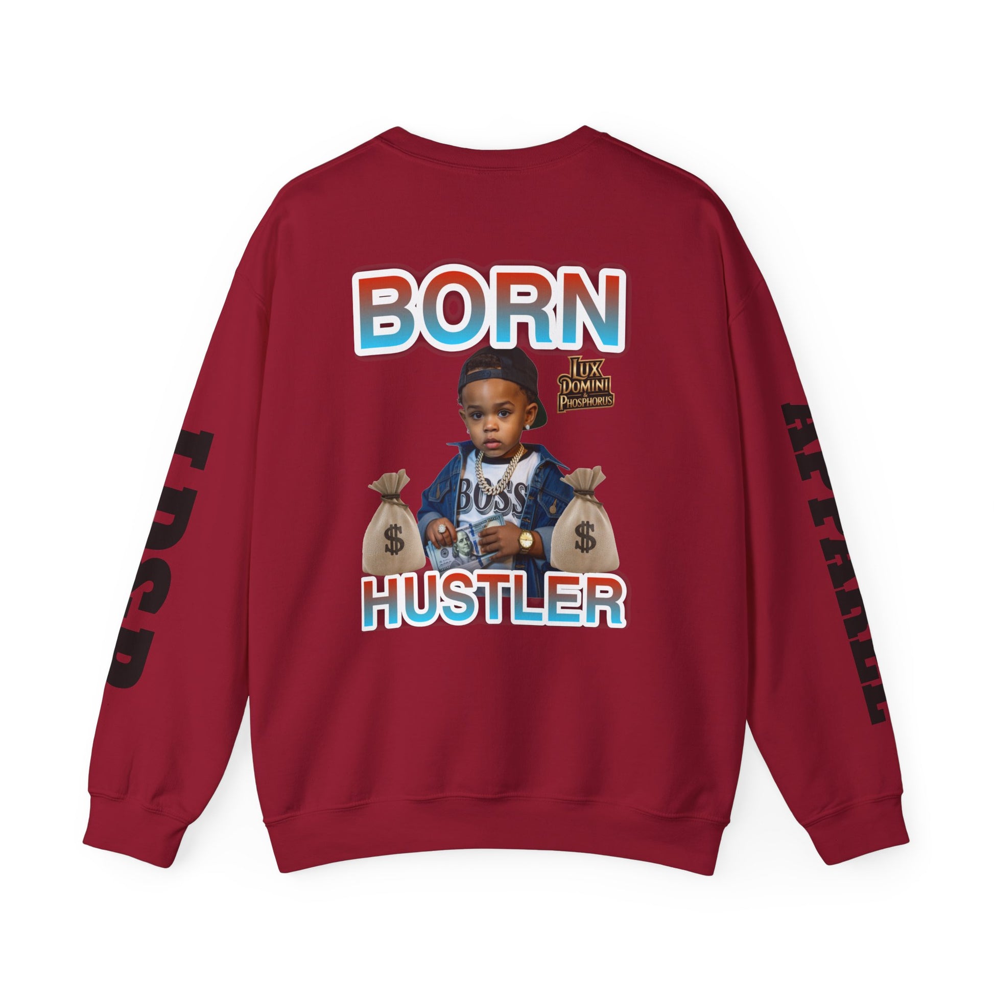 Crewneck Sweatshirt - Born Hustler LD&P Apparel