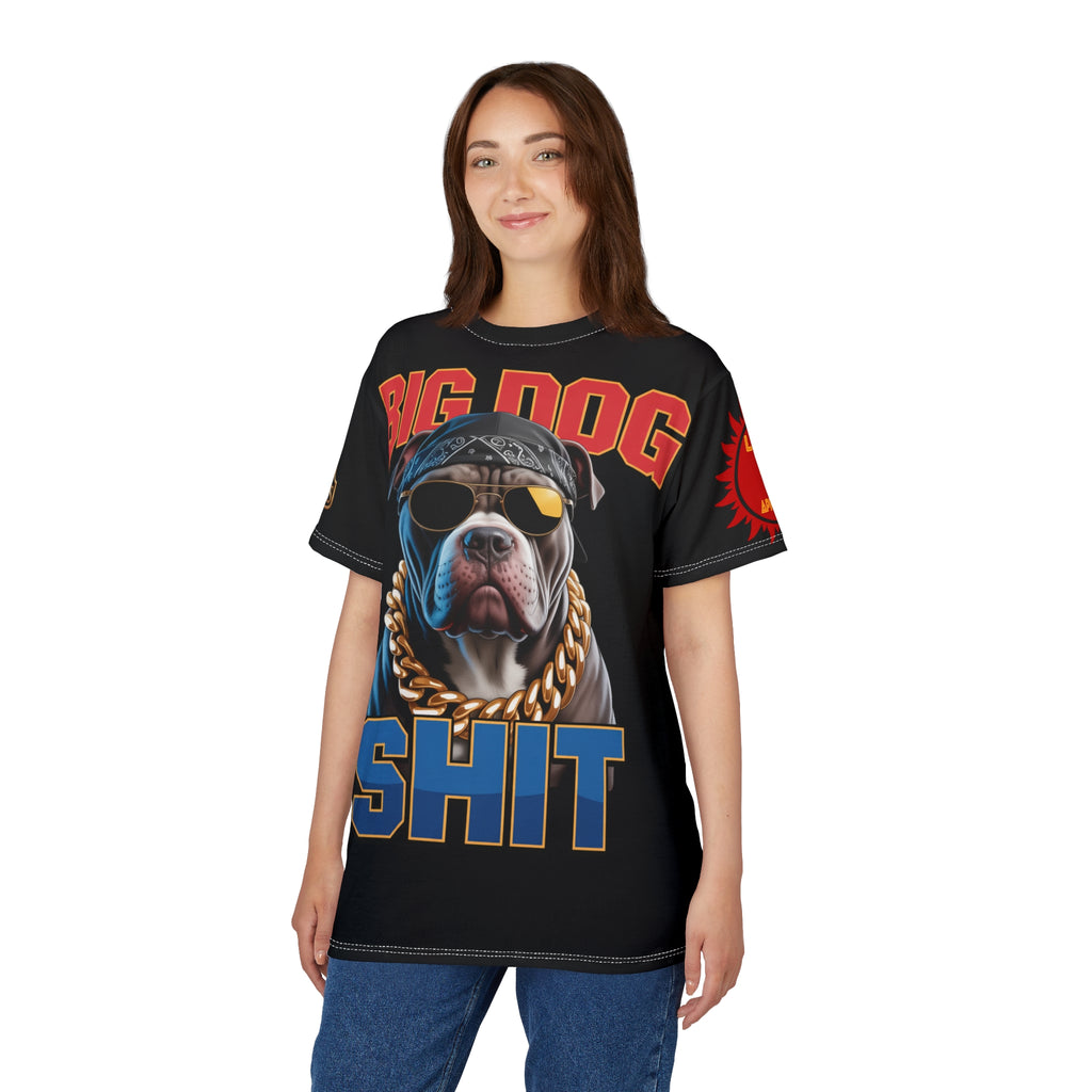 T-Shirt - Big Dog Print Unisex Cut & Sew Tee