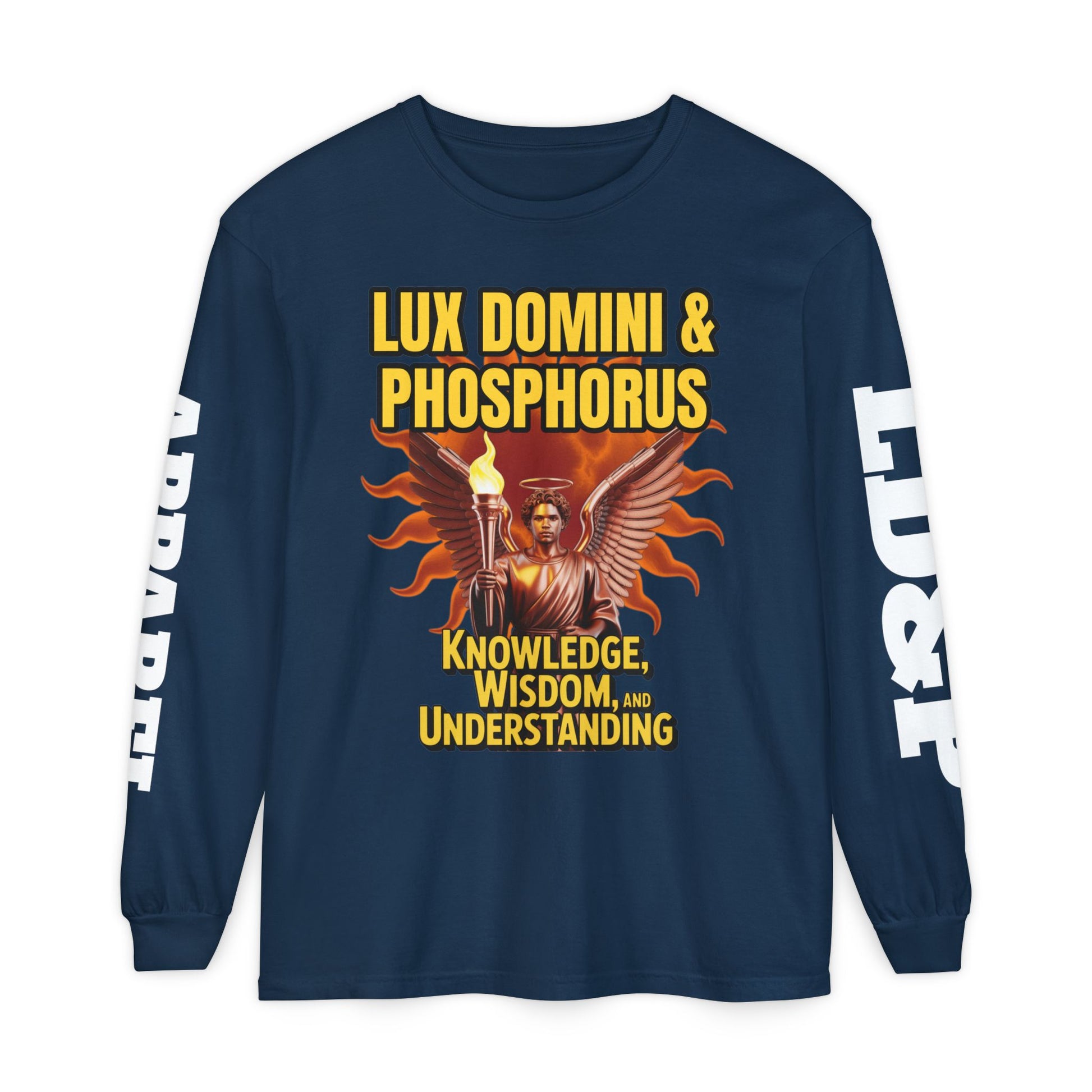 Long Sleeve T-Shirt LD&P Apparel Knowledge Wisdom Understanding Design