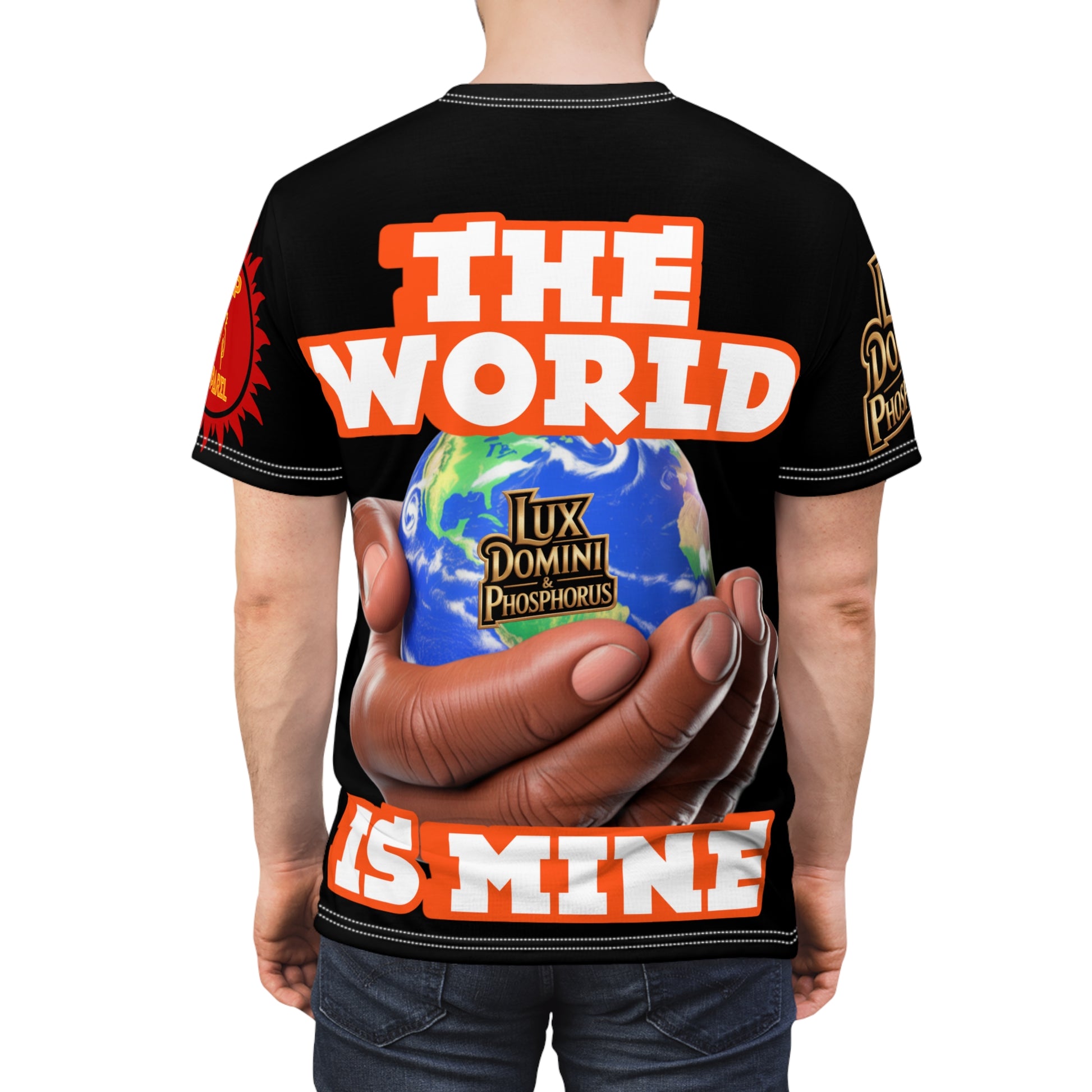 Tee - The World Is Mine Graphic Print Unisex Cut & Sew Tee