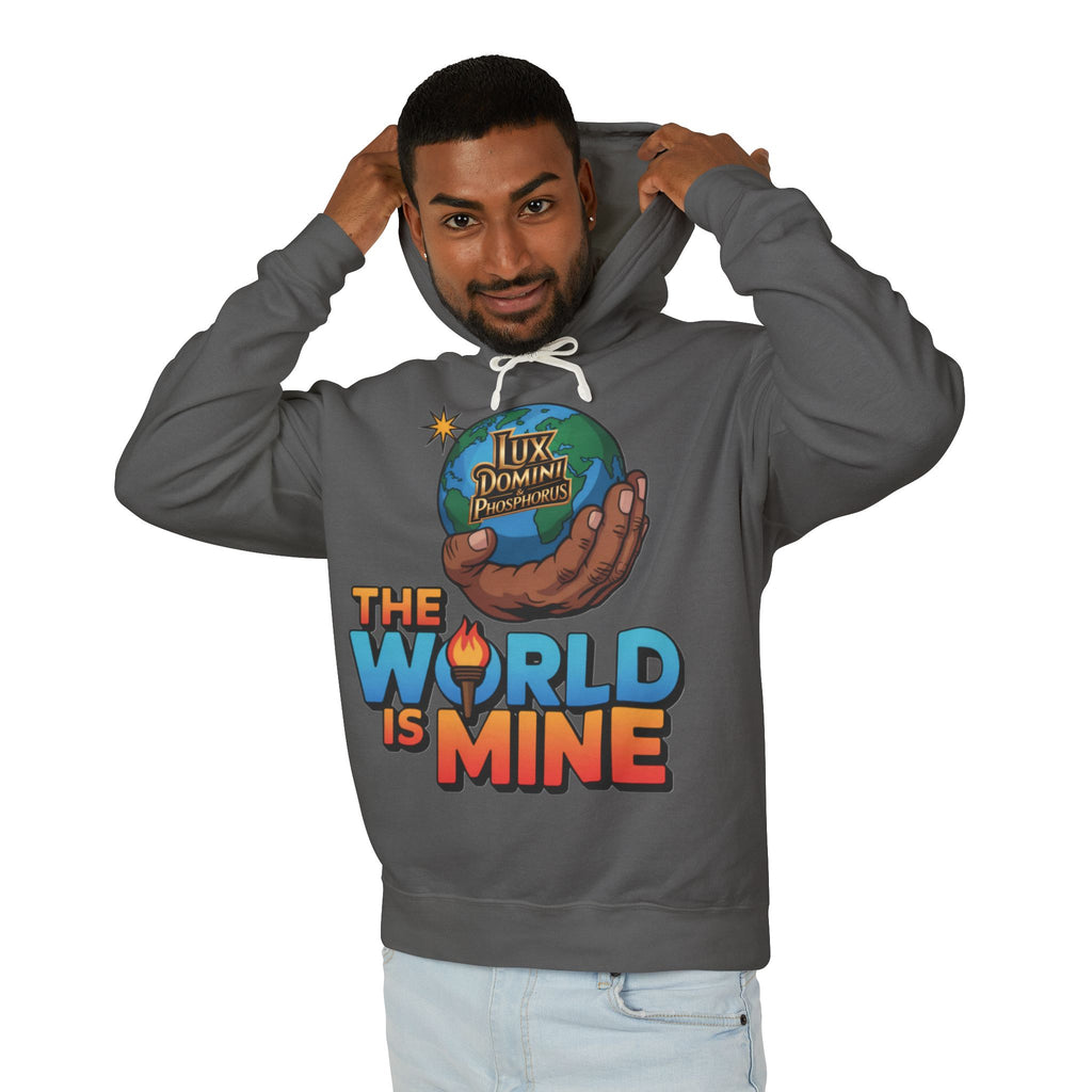 The World Is Mine Hooded Sweatshirt, Unisex Lightweight Pullover, King of the Jungle Sweatshirt, Animal Lover Gift, Cool Casual Wear
