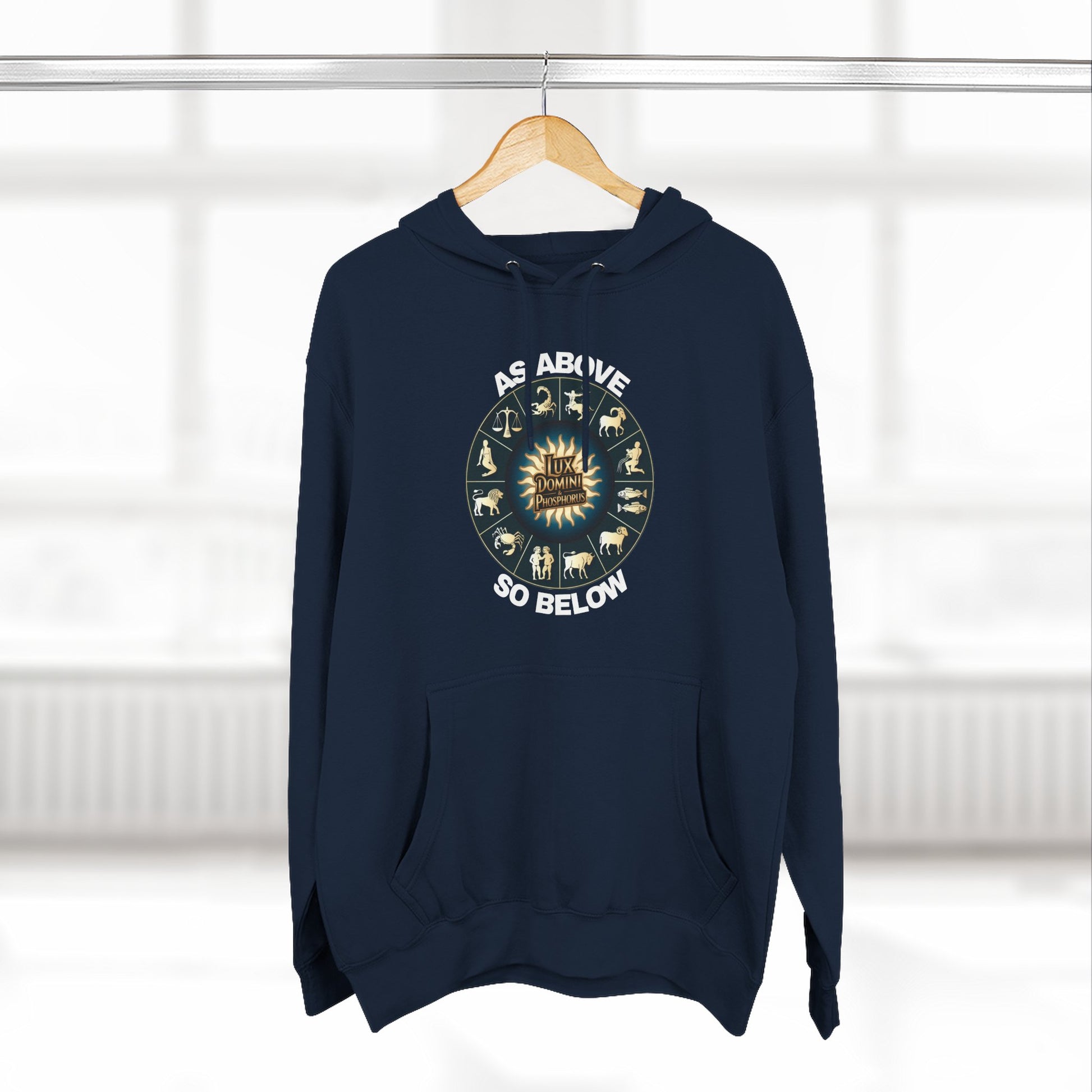 Fleece Hoodie - Lux Domini and Phosphorus Design - Above So Below