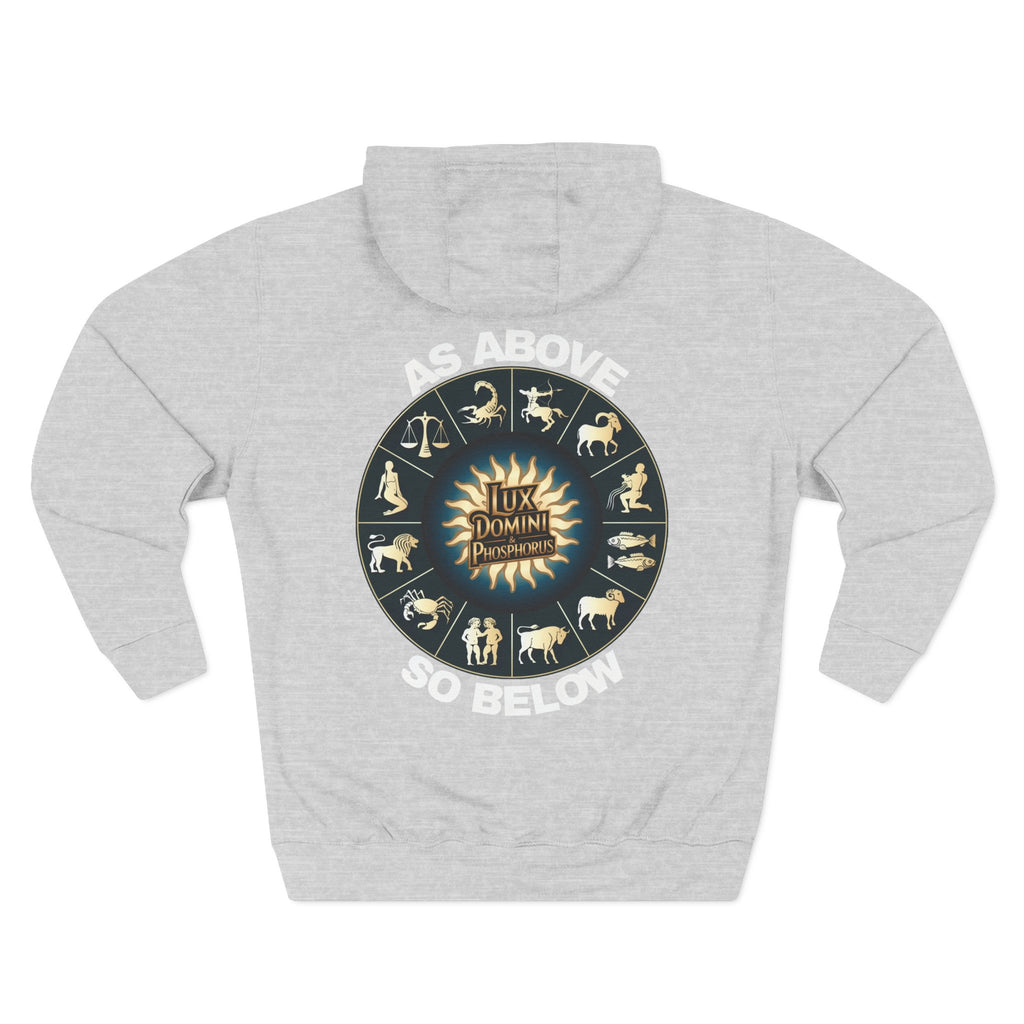 Fleece Hoodie - Lux Domini and Phosphorus Design - Above So Below
