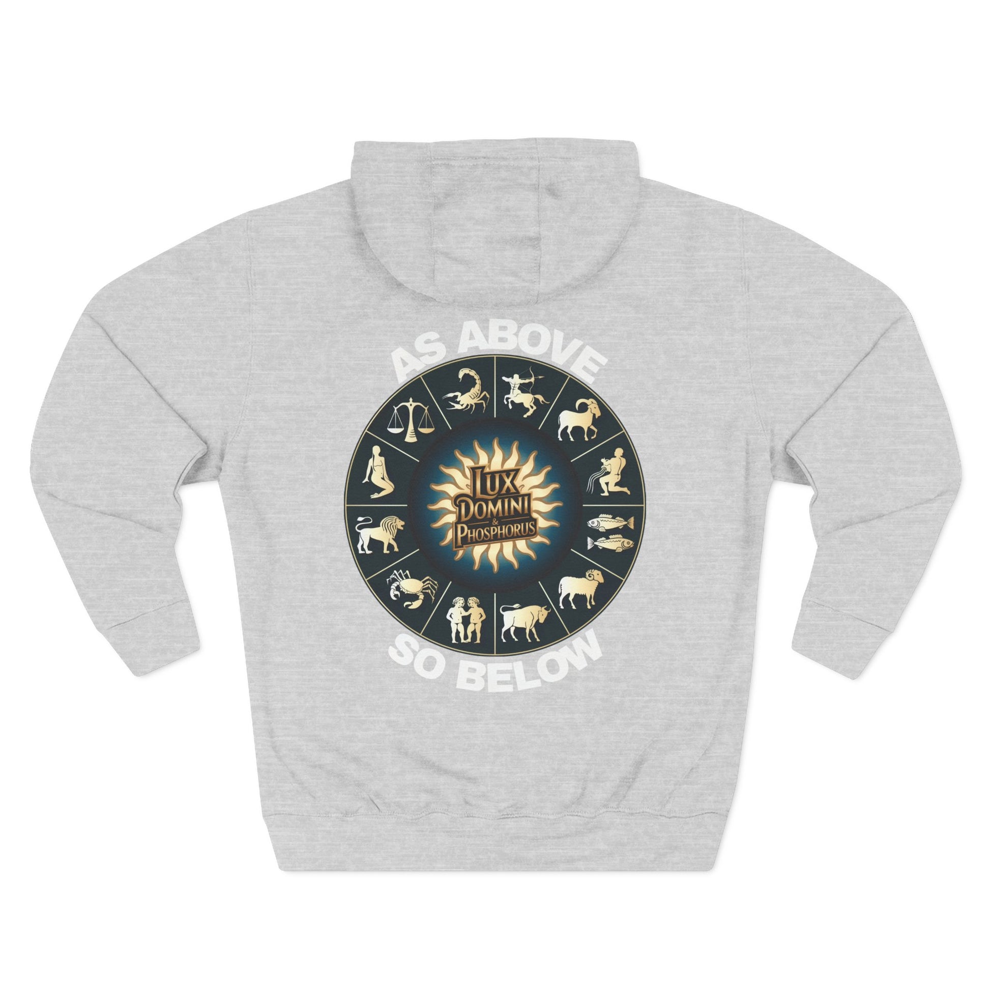 Fleece Hoodie - Lux Domini and Phosphorus Design - Above So Below