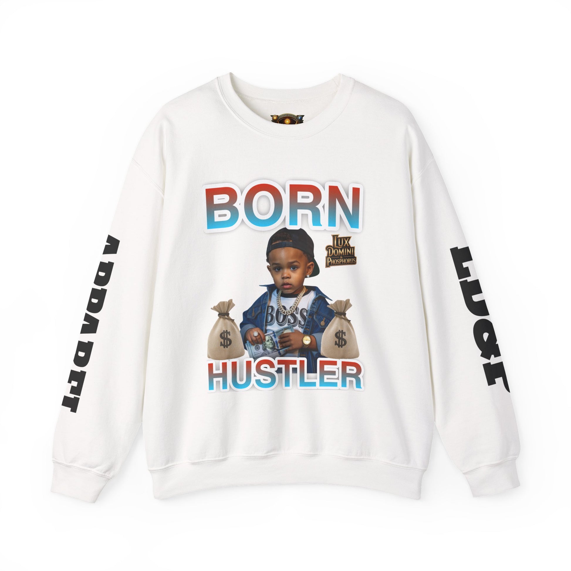 Crewneck Sweatshirt - Born Hustler LD&P Apparel