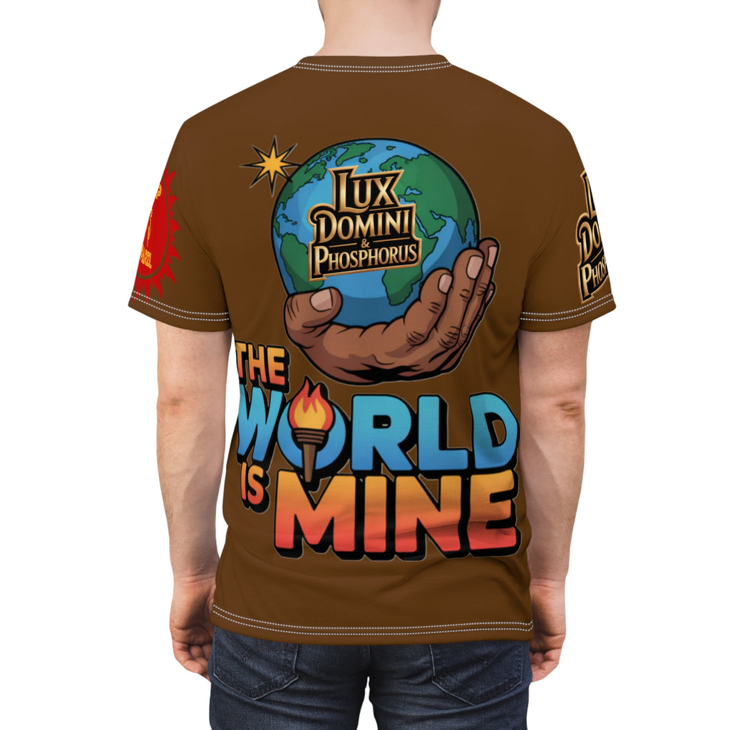 Brown  Unisex Tee - 'The World Is Mine' LD&P Apparel Design