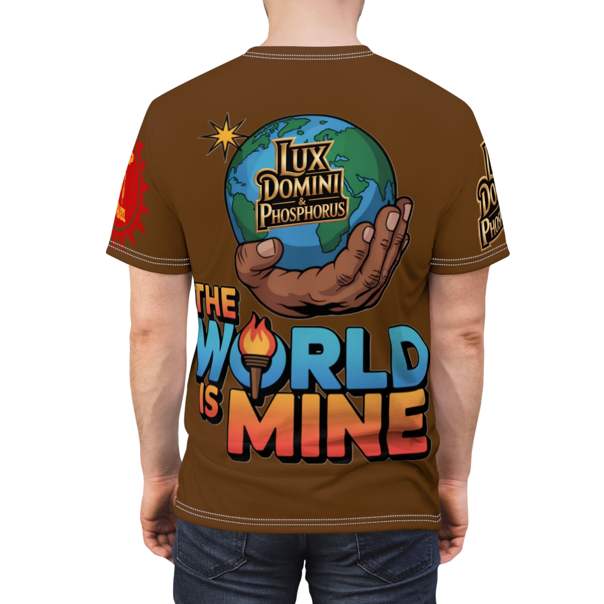 Brown  Unisex Tee - 'The World Is Mine' LD&P Apparel Design