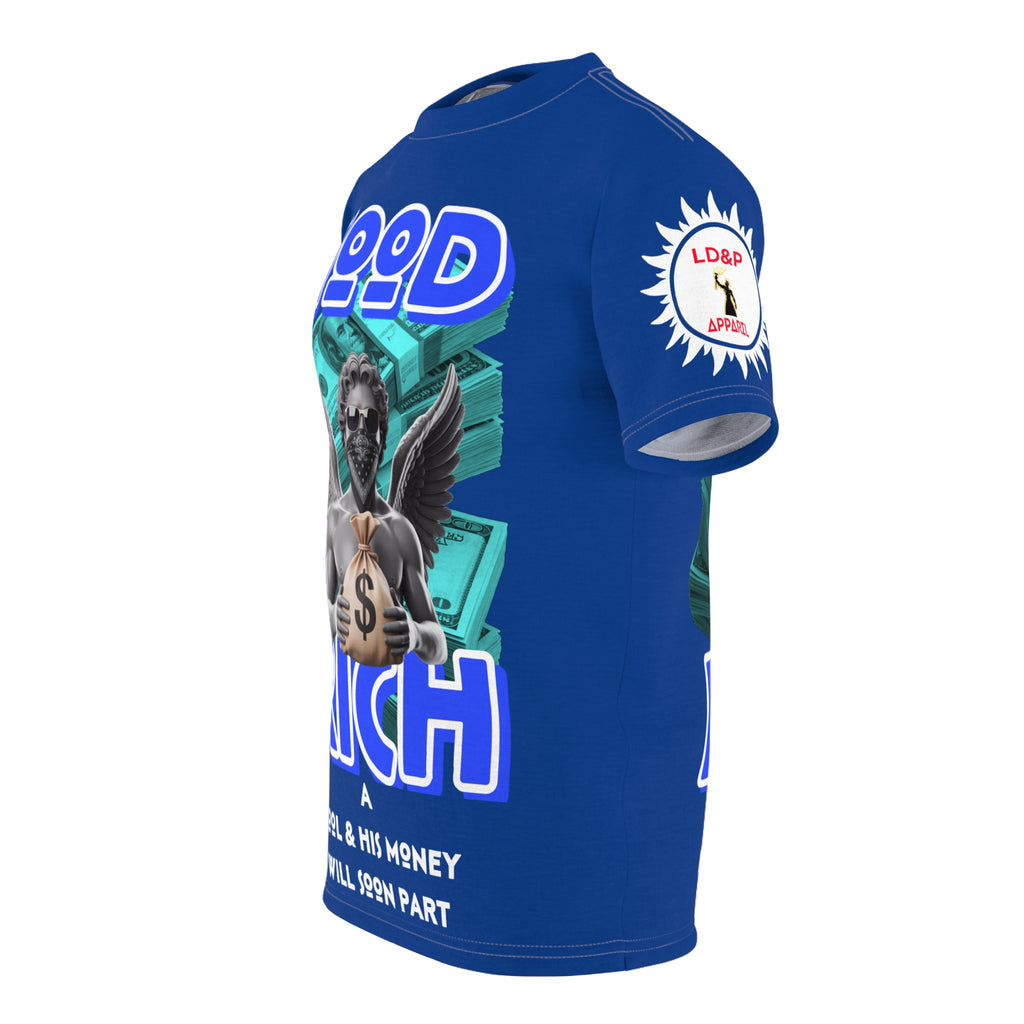 Hood Rich Graphic Tee LD&P APPAREL Blue
