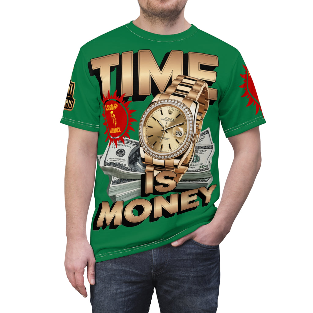 Time Is Money Unisex Tee - LD&P Apparel Design green