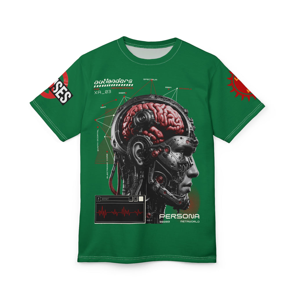 Persona Sci‑Fi Graphic Tee Shirt LD&P APPAREL  Green