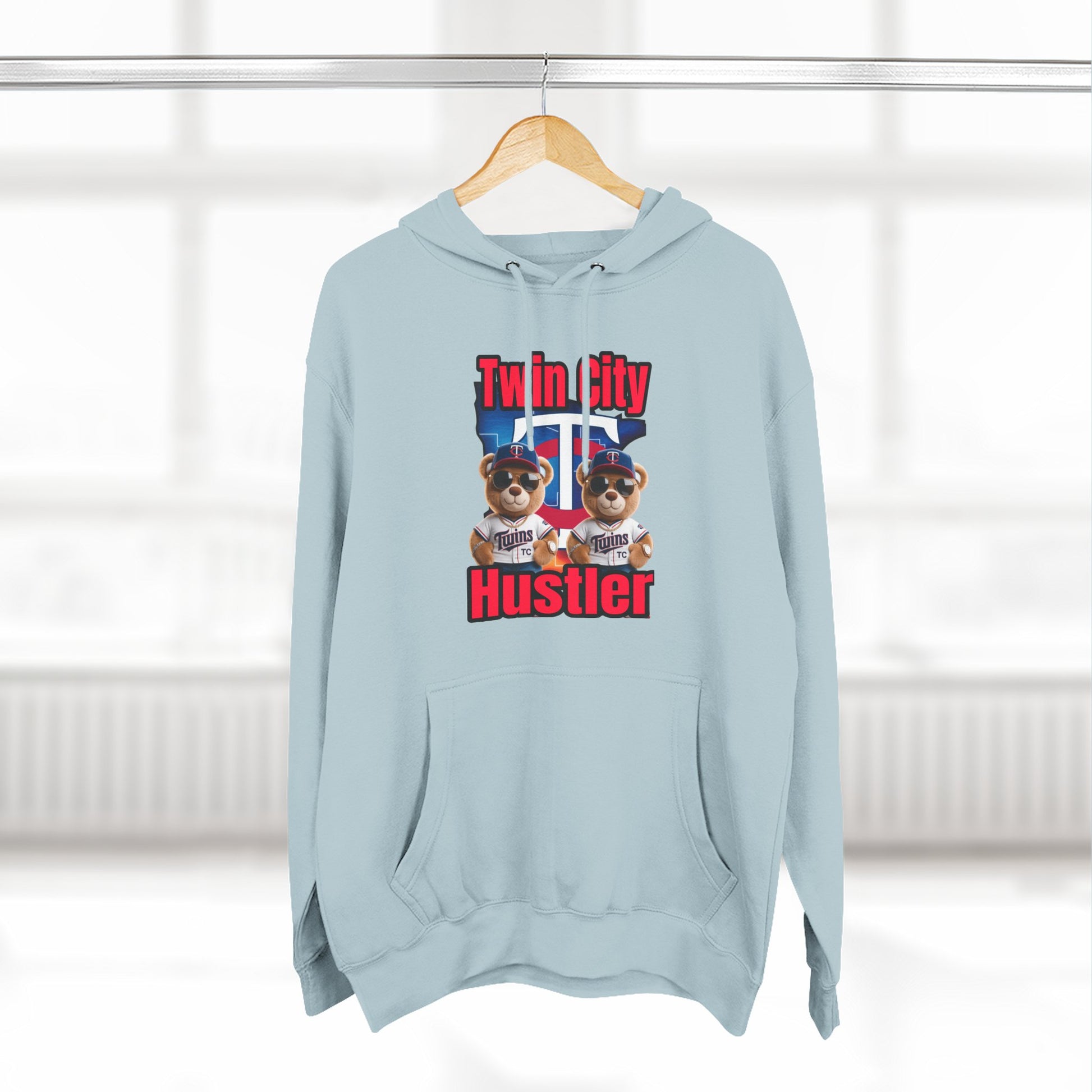 Fleece Hoodie Twin City HUSTLER Design