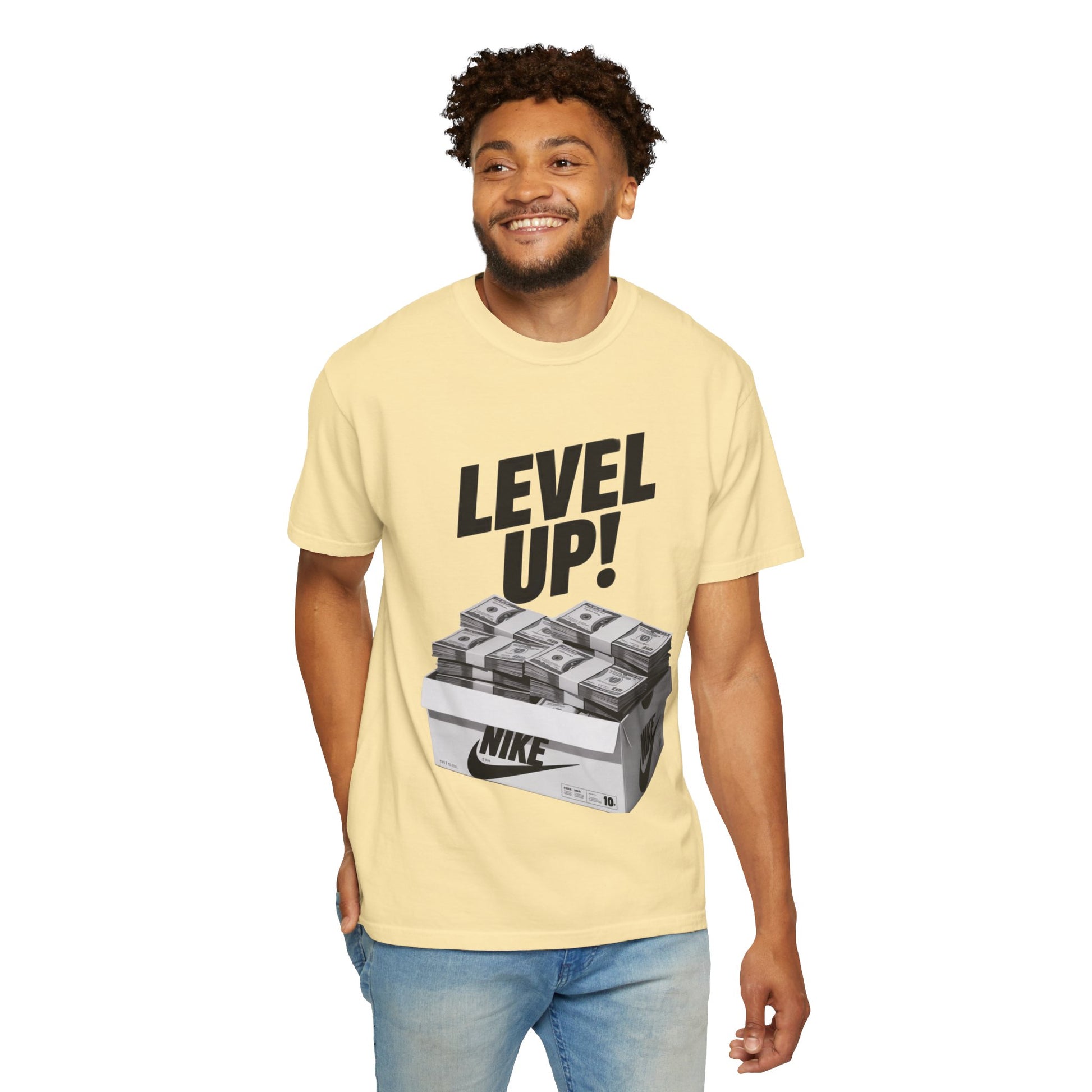 Garment-Dyed T-shirt Level Up Design