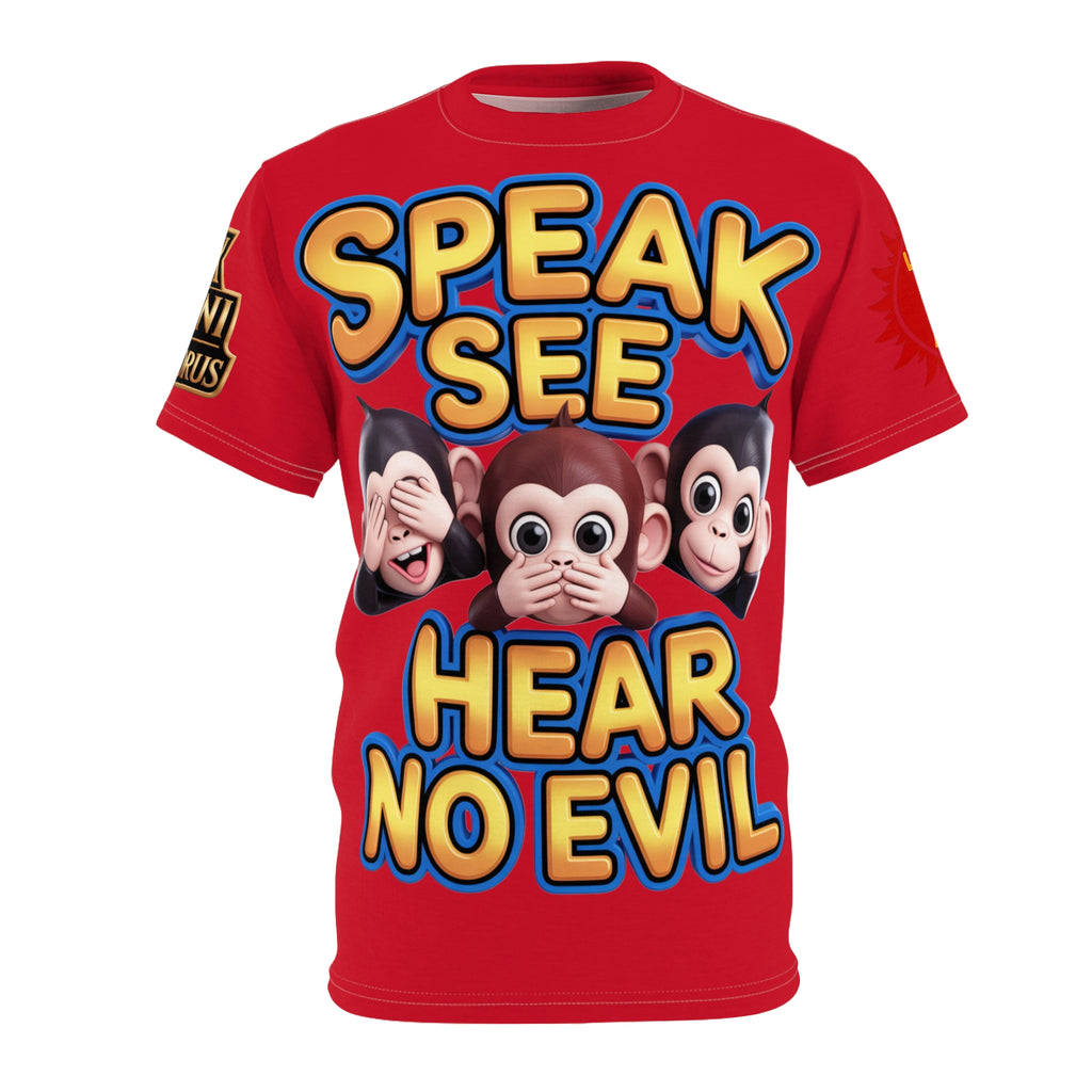 T-Shirt Speak See Hear No Evil Red