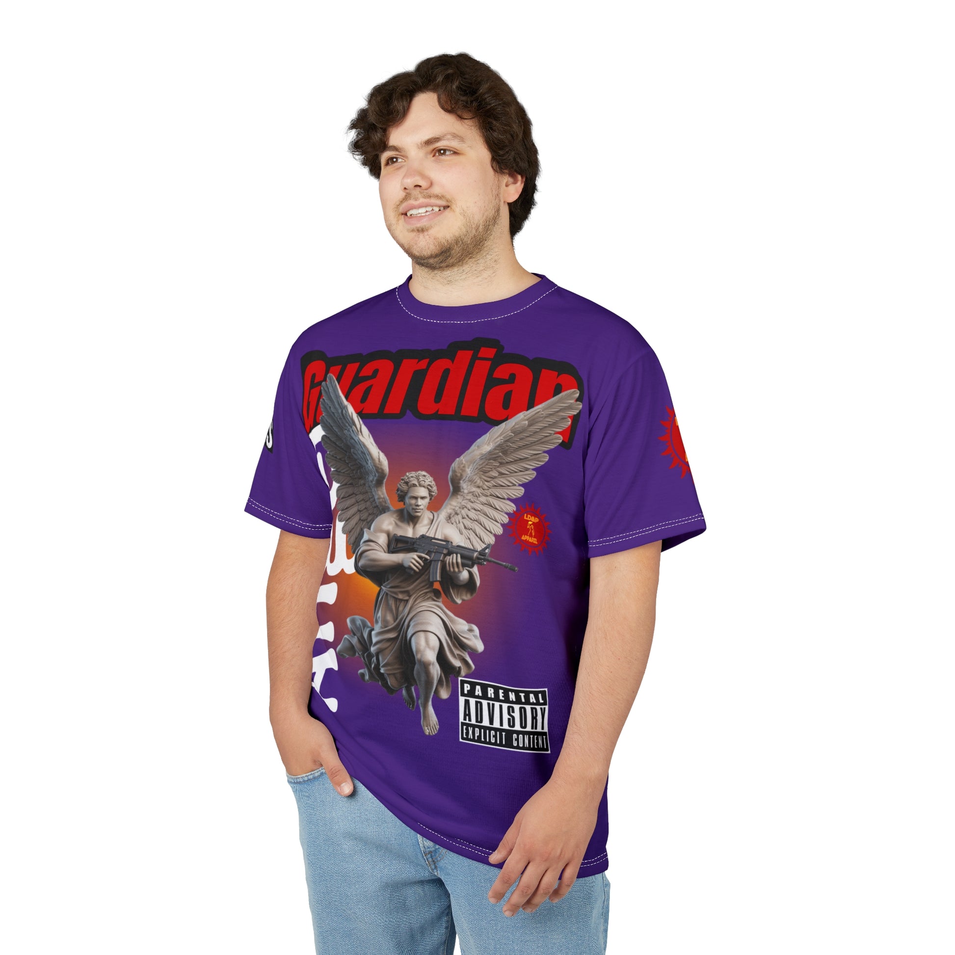 Guardian Angel Graphic Tee LD&P APPAREL Purple
