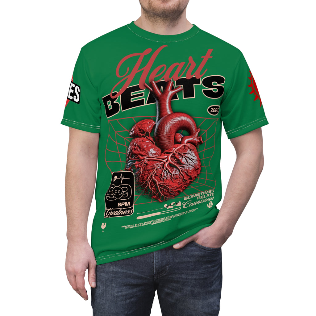 Heart Beats LD&P Apparel Design Graphic Green