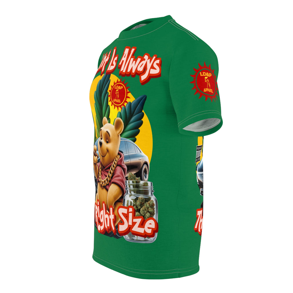 Cannabis Graphic Tee — "A Blunt Is Always The Right Size" LD&P APPAREL Green