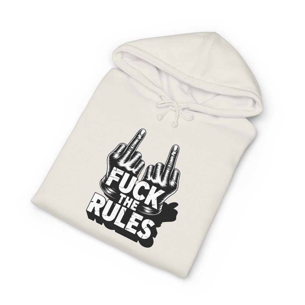Hooded Sweatshirt - 'Fuck The Rules' Bold Graphic Design