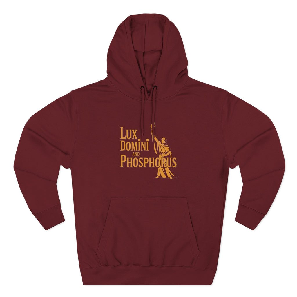 Fleece Hoodie Lux Domini and Phosphorus Apparel Design