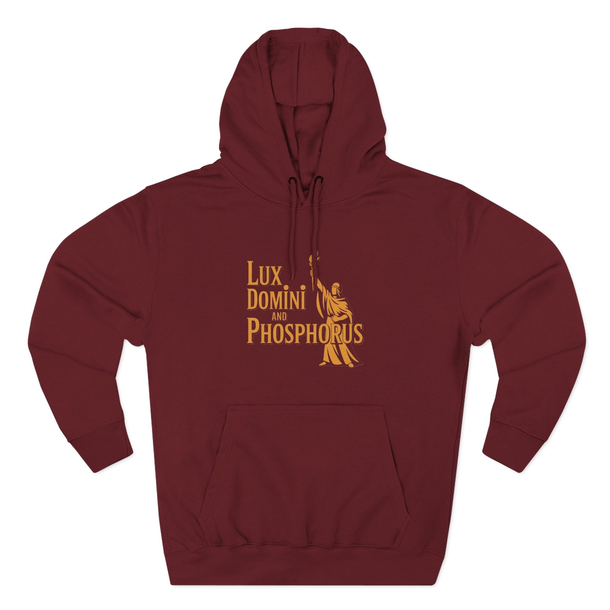 Fleece Hoodie Lux Domini and Phosphorus Apparel Design