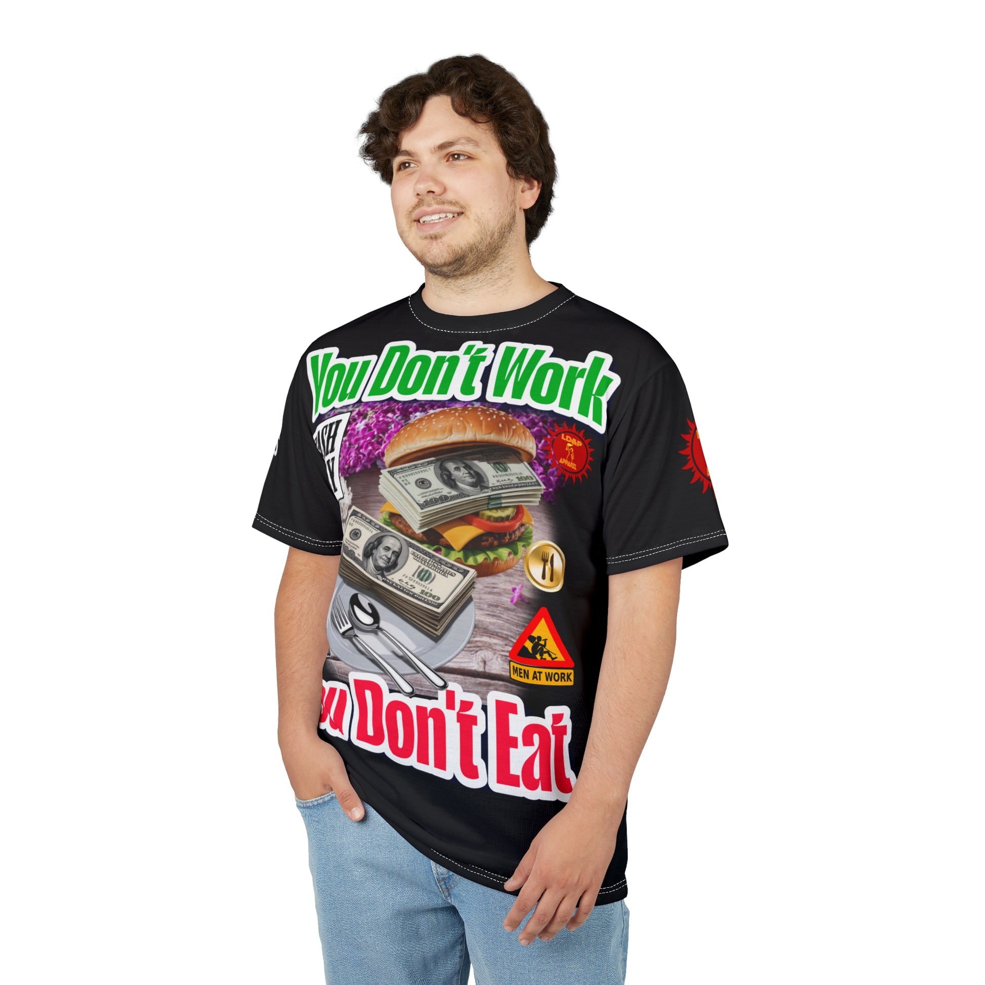You Don't Work You Don't Eat LD&P APPAREL Graphic Tee Black