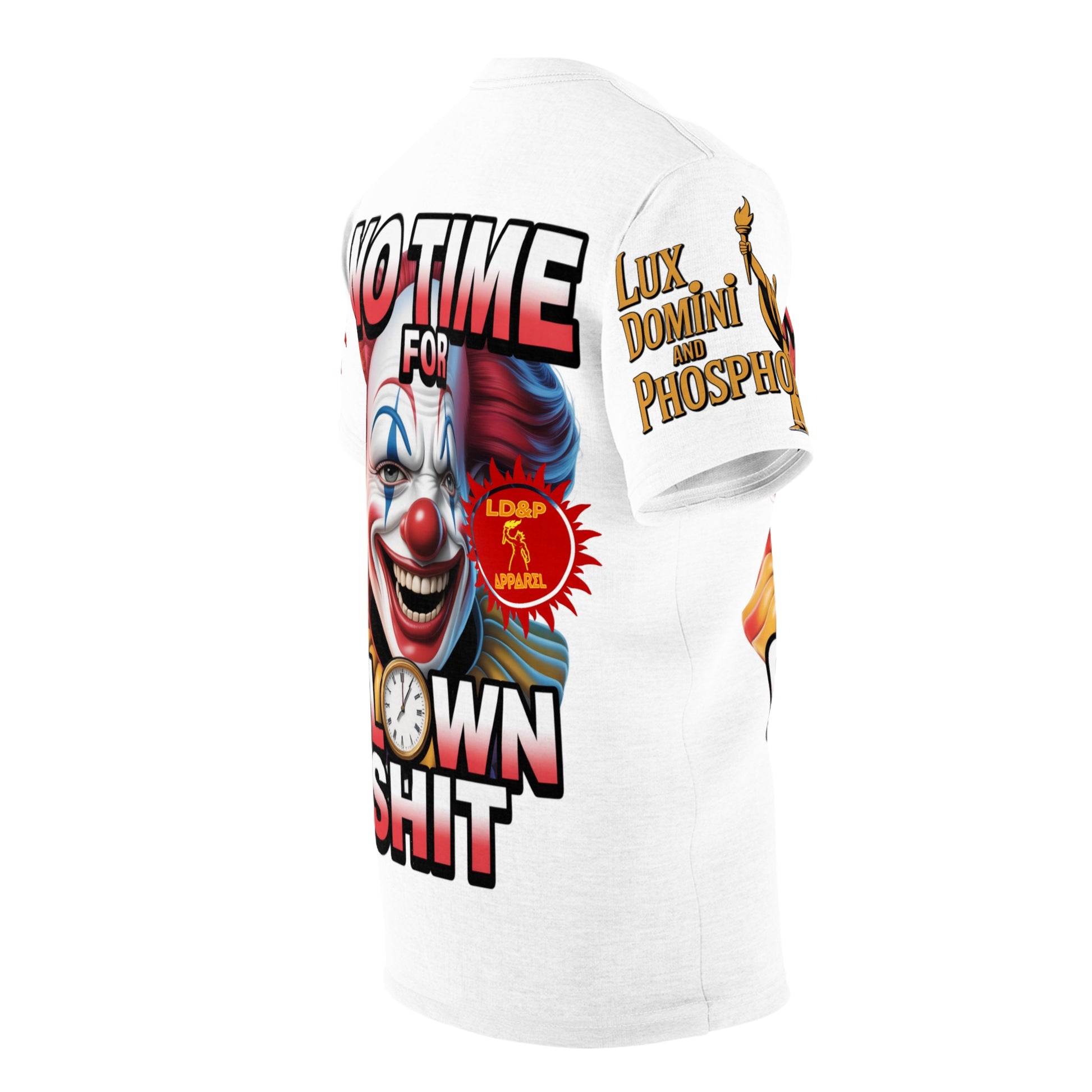 No Time For Clown Unisex Tee - white