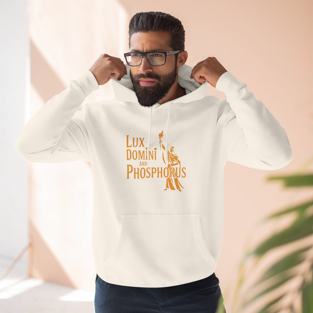 Fleece Hoodie Lux Domini and Phosphorus Apparel Design