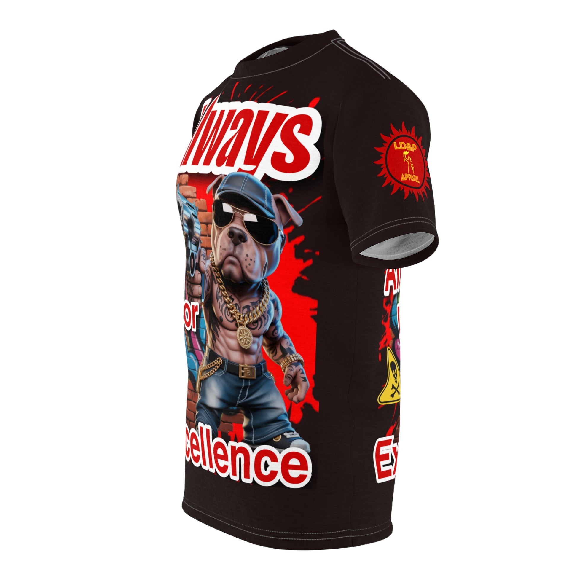 I Always Aim For Excellence LD&P APPAREL GRAPHIC Tee Black