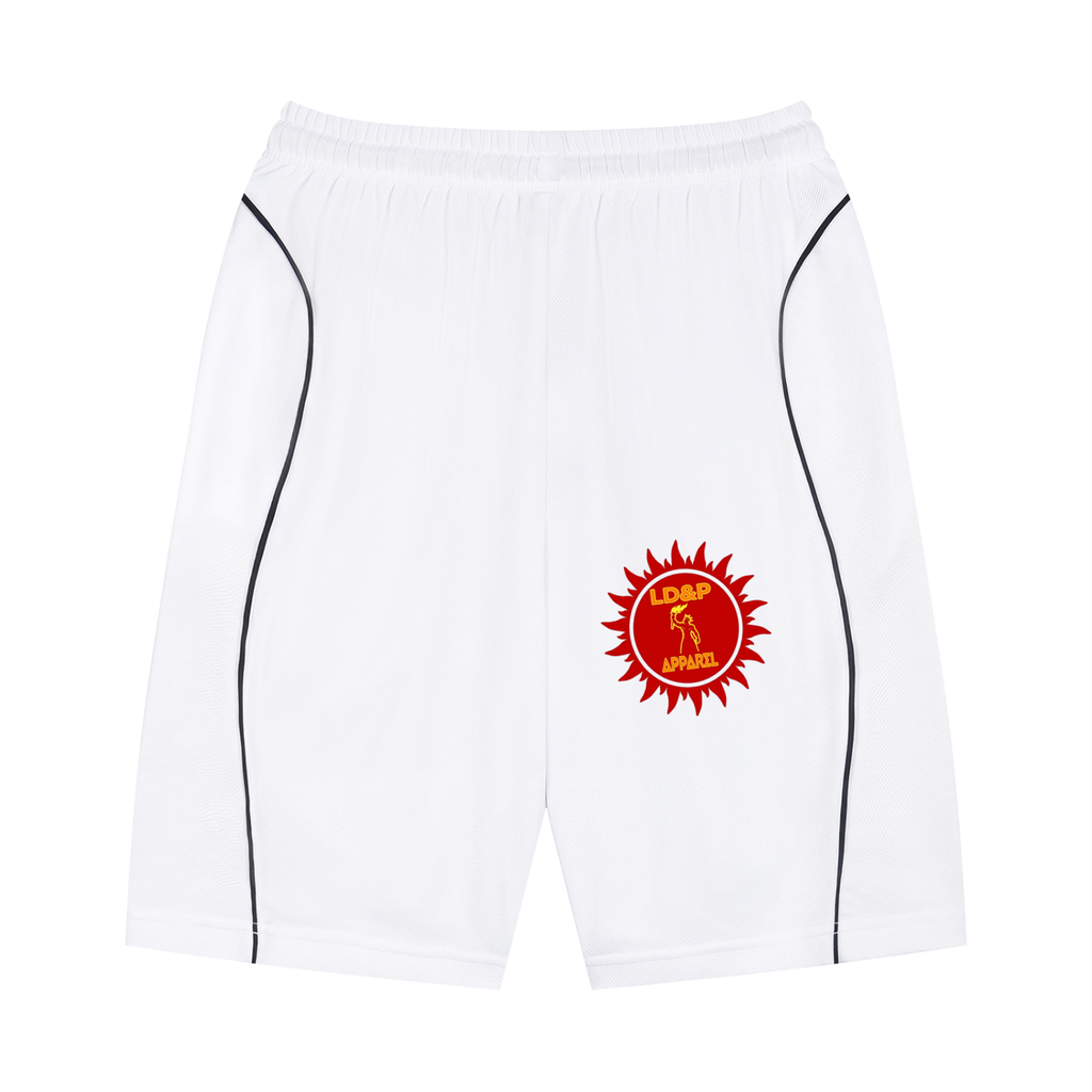 Unisex Piping Drawstring Shorts