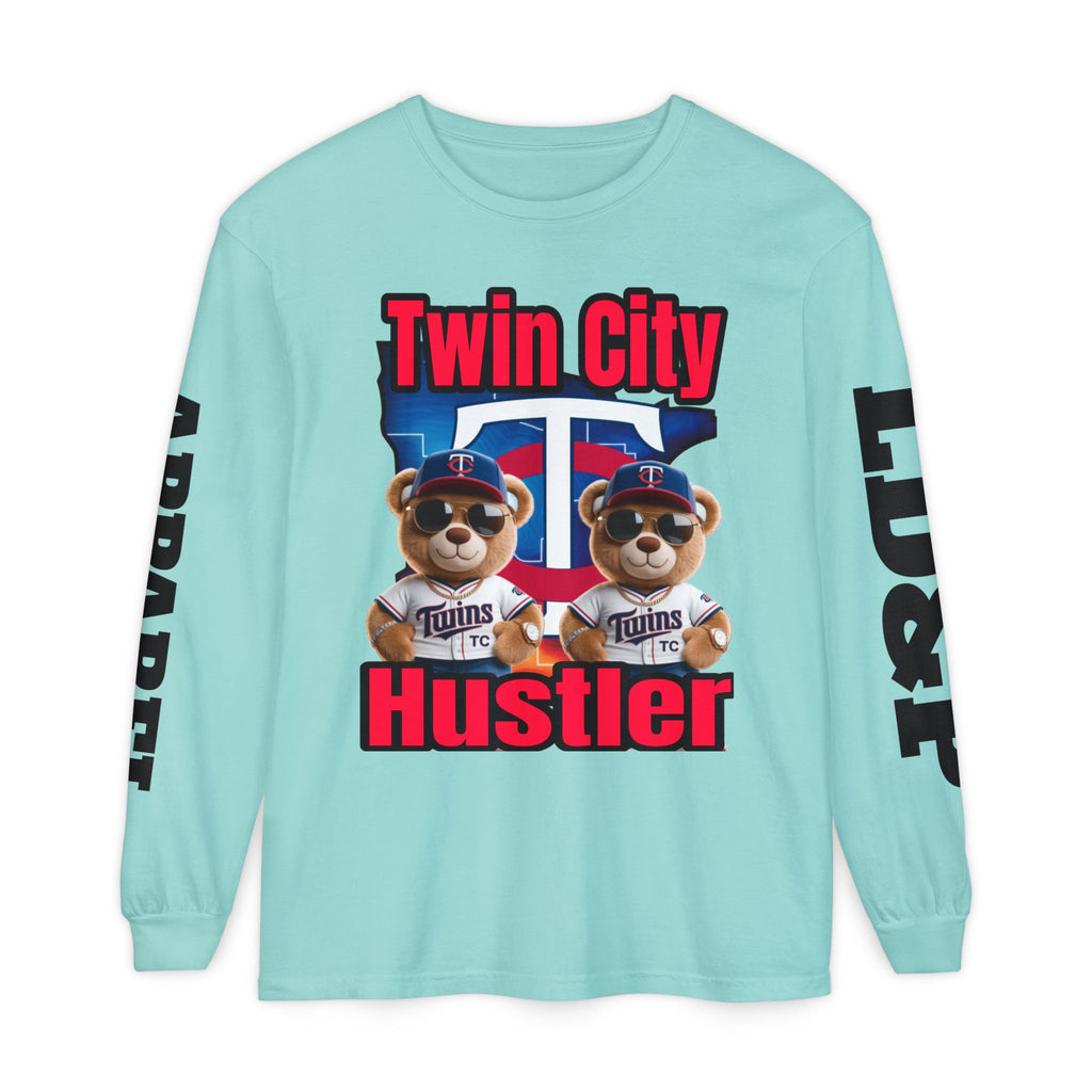 Twin City HUSTLER Long Sleeve T-Shirt - Bad Temper Design