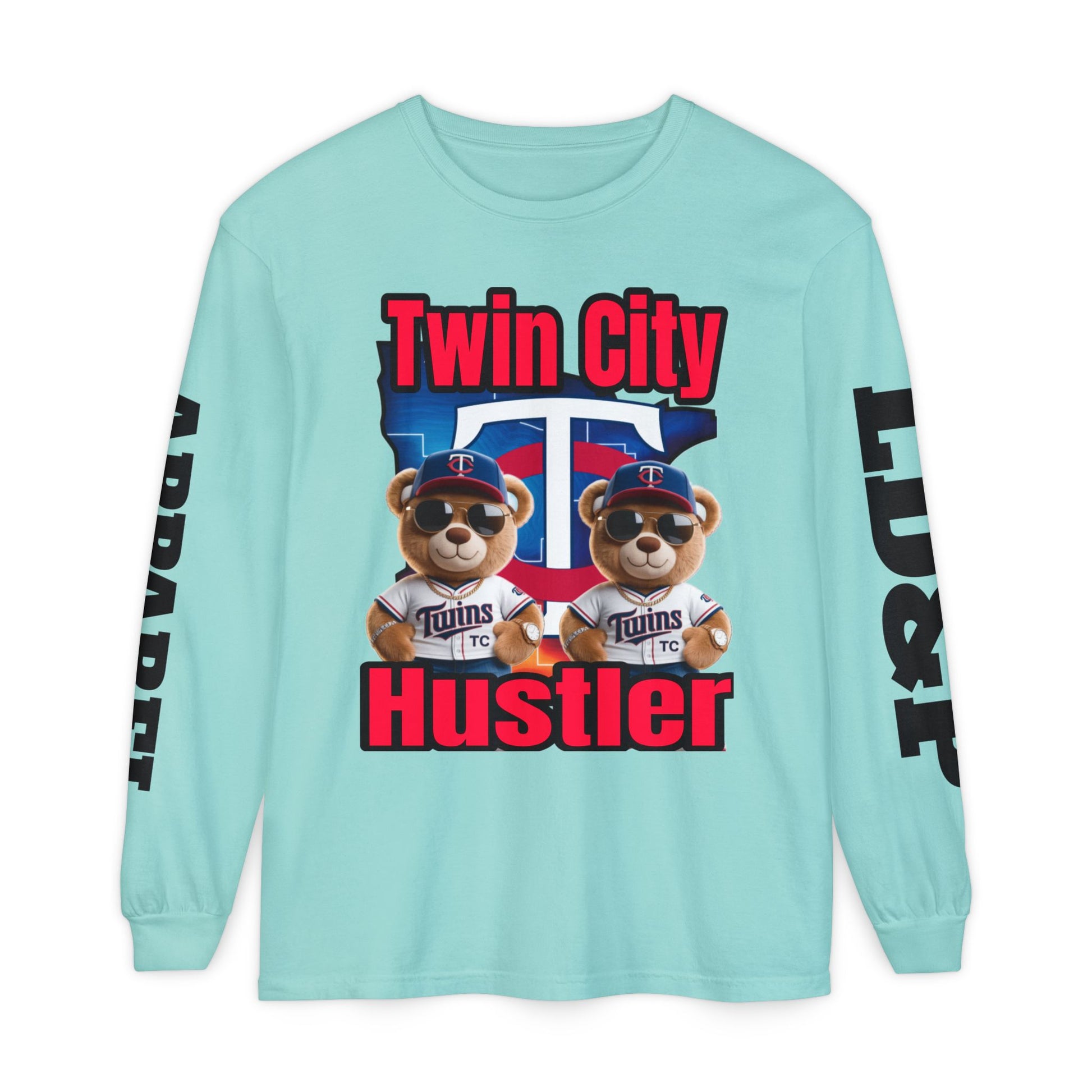 Twin City HUSTLER Long Sleeve T-Shirt - Bad Temper Design