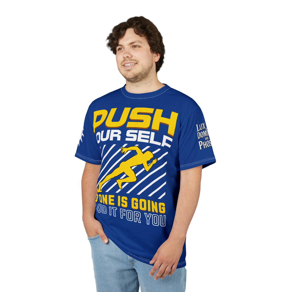 Push Yourself Graphic Tee LD&P APPAREL DESIGN Blue