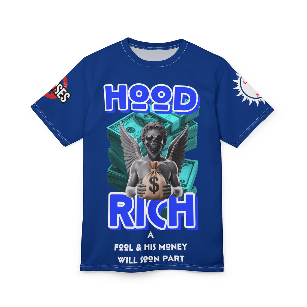 Hood Rich Graphic Tee LD&P APPAREL Blue