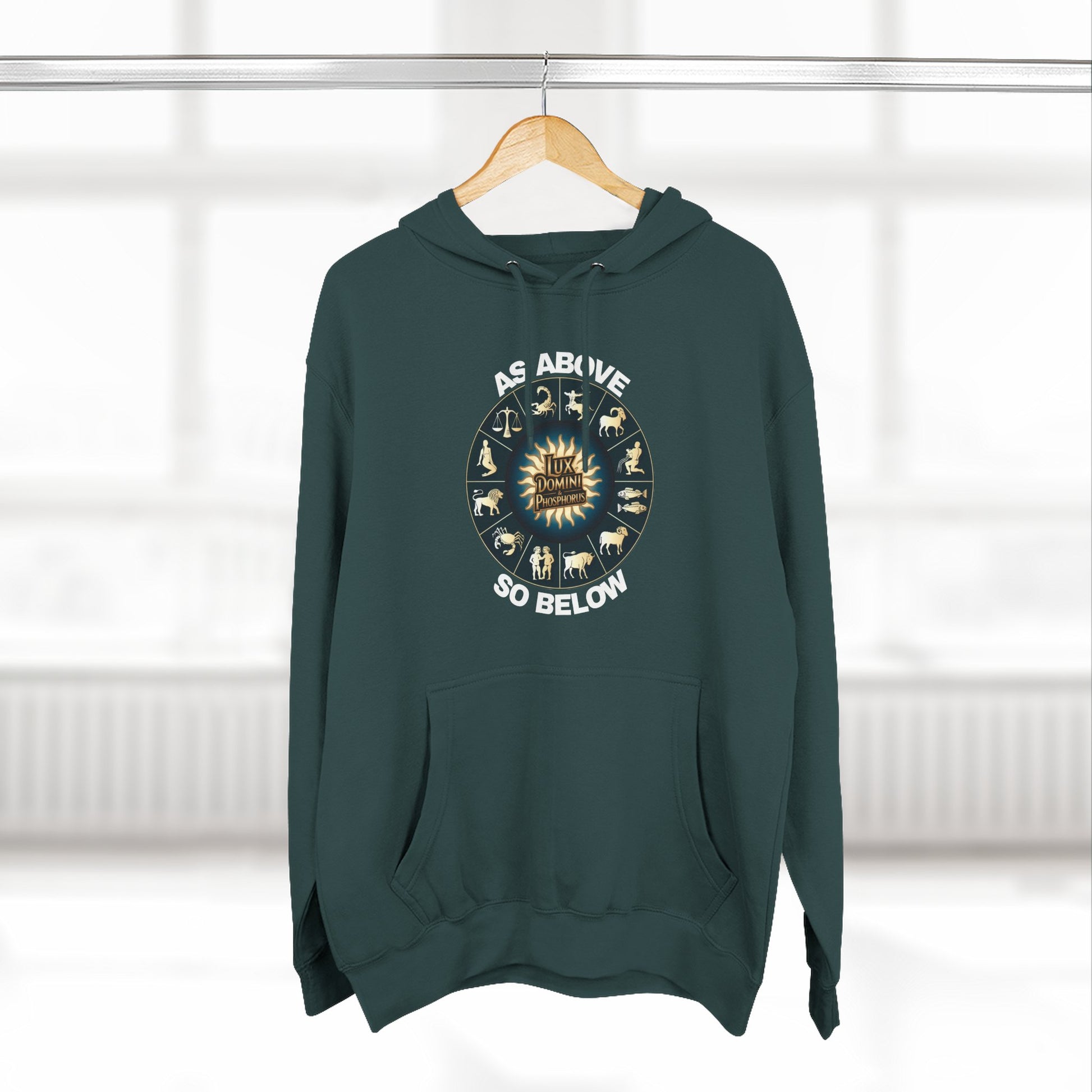 Fleece Hoodie - Lux Domini and Phosphorus Design - Above So Below
