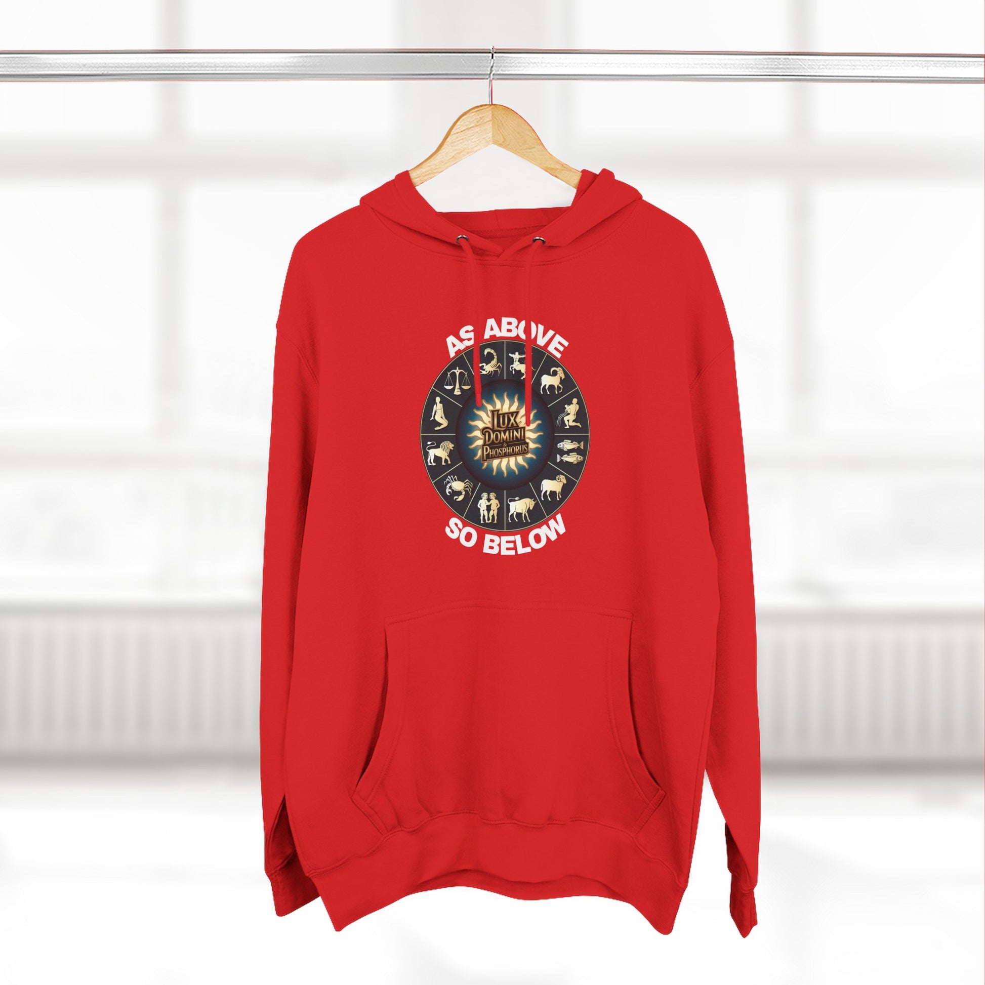 Fleece Hoodie - Lux Domini and Phosphorus Design - Above So Below
