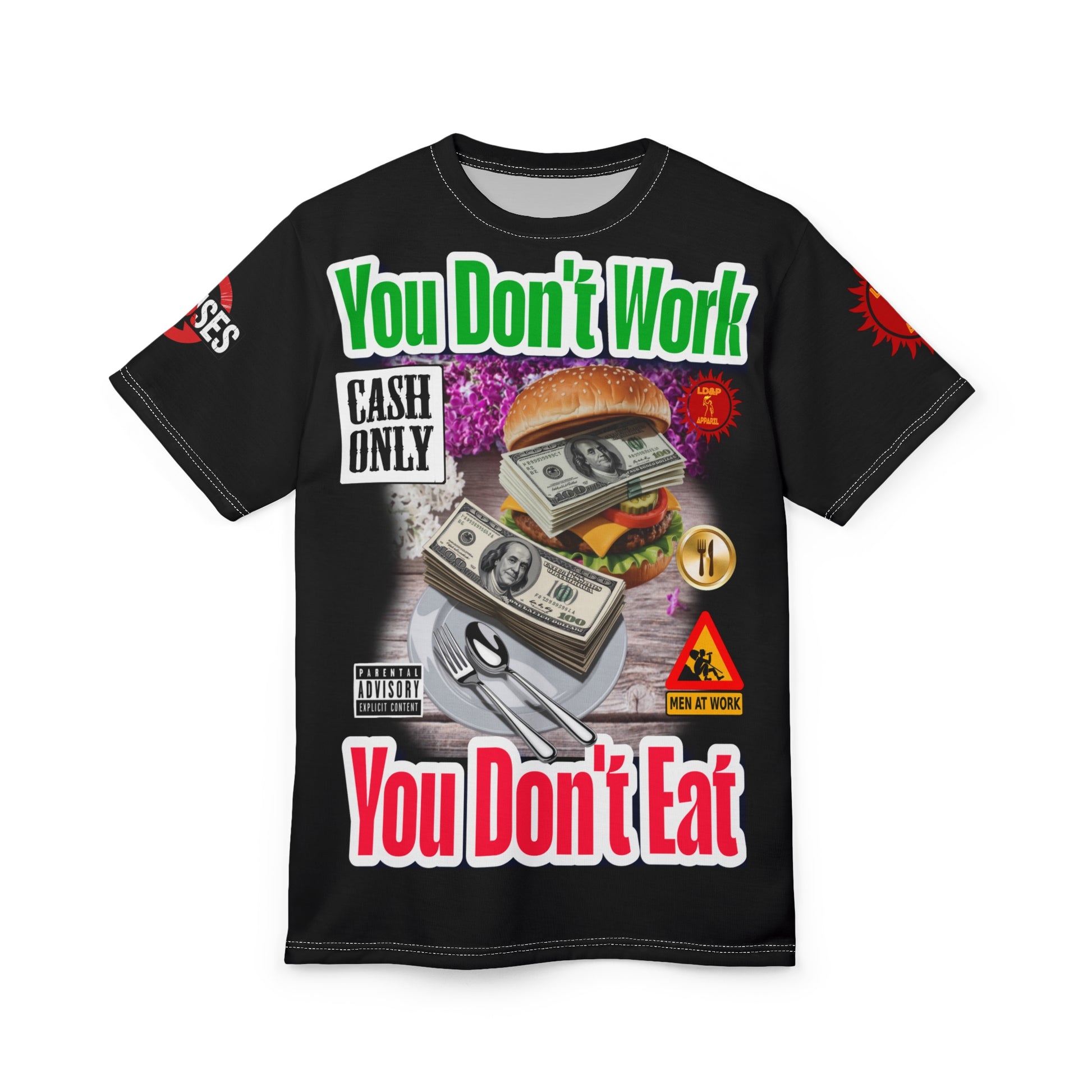 You Don't Work You Don't Eat LD&P APPAREL Graphic Tee Black
