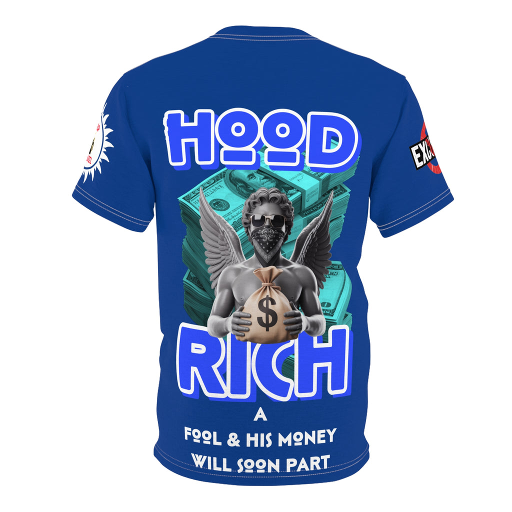 Hood Rich Graphic Tee LD&P APPAREL Blue