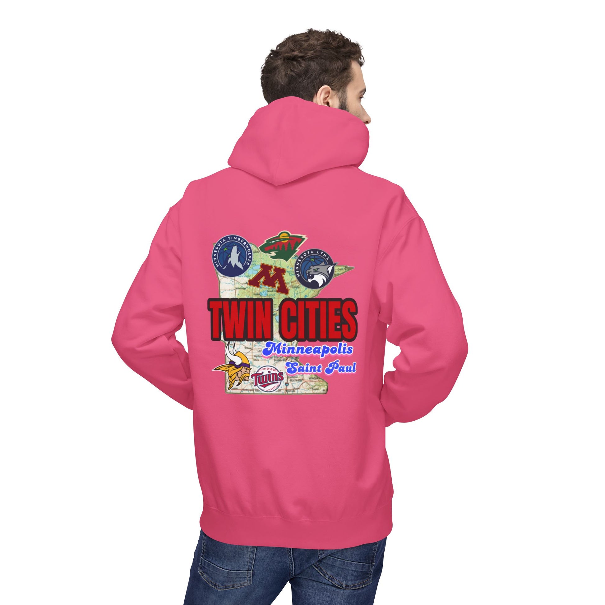 Fleece Hoodie Twin Cities Minneapolis St Paul Design