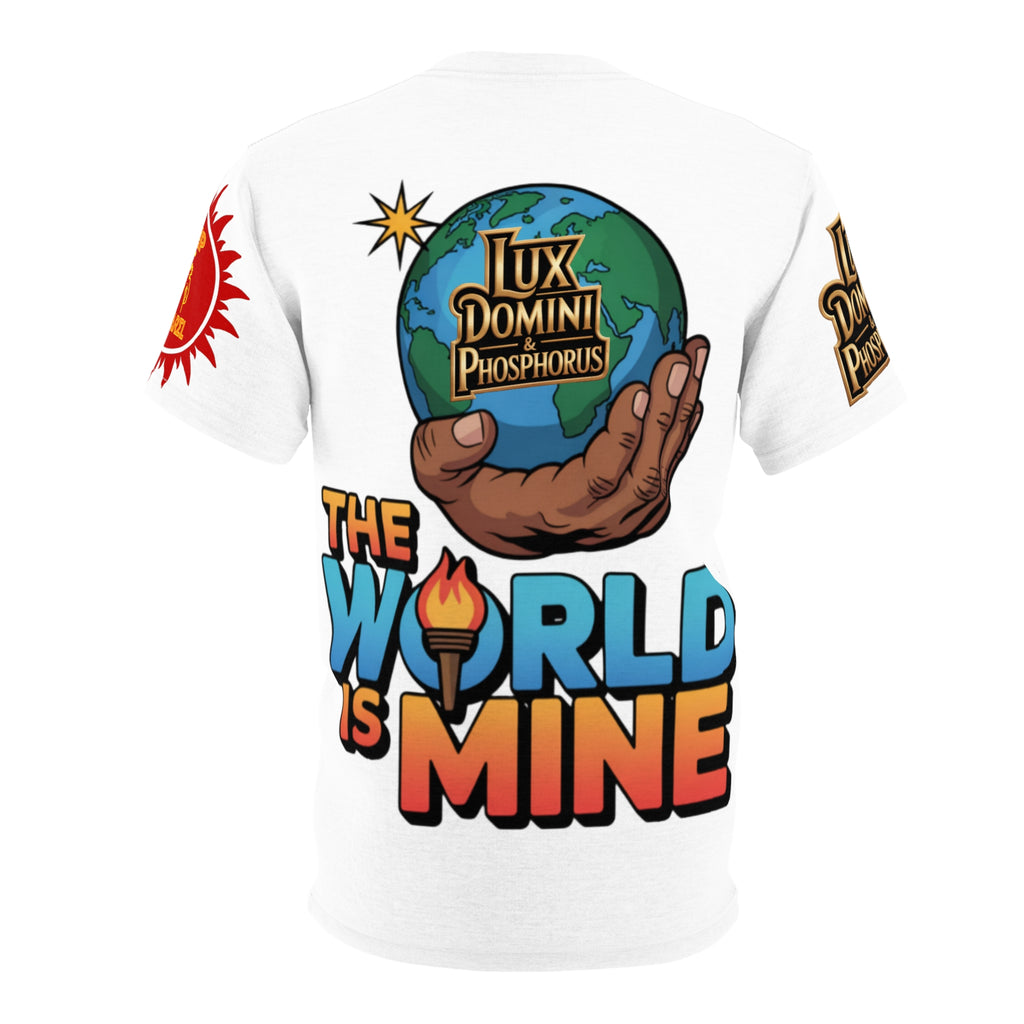 White Unisex Tee - 'The World Is Mine' LD&P Apparel Design