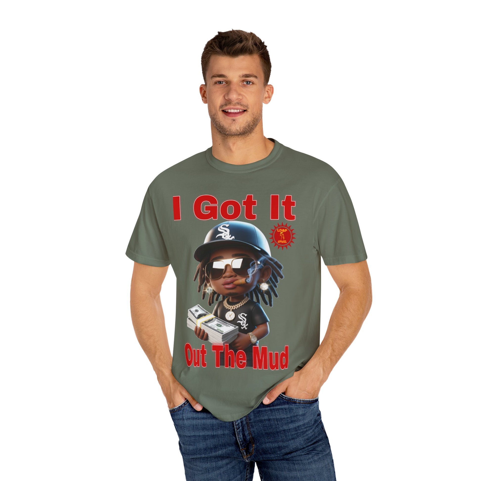 T-Shirt Out The Mud Hustler - Unisex Garment-Dyed