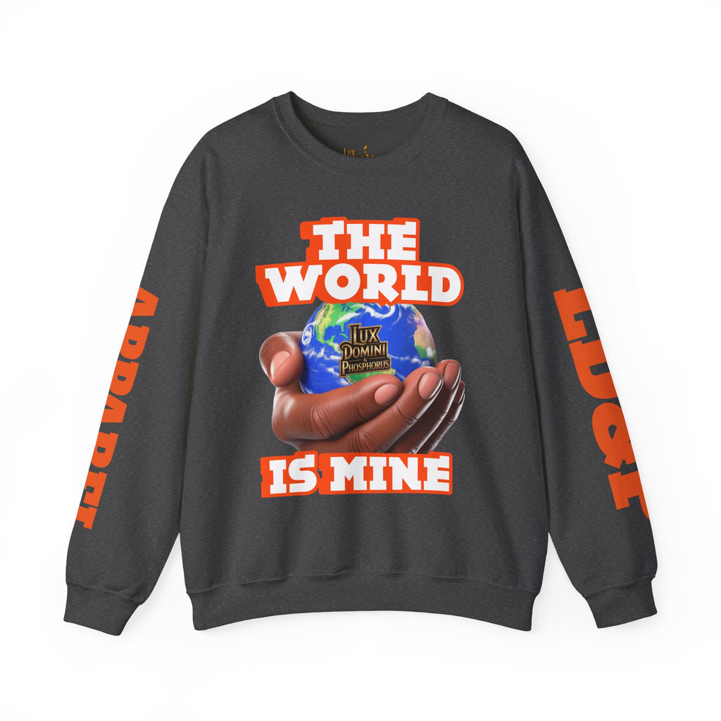 Graphic Sweatshirt - The World Is Mine Lux Domini and Phosphoros Apparel