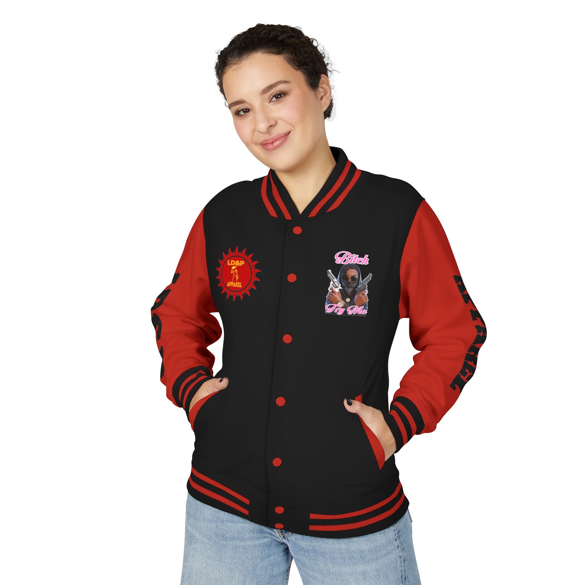 Letterman Jacket - 'Try me' Design