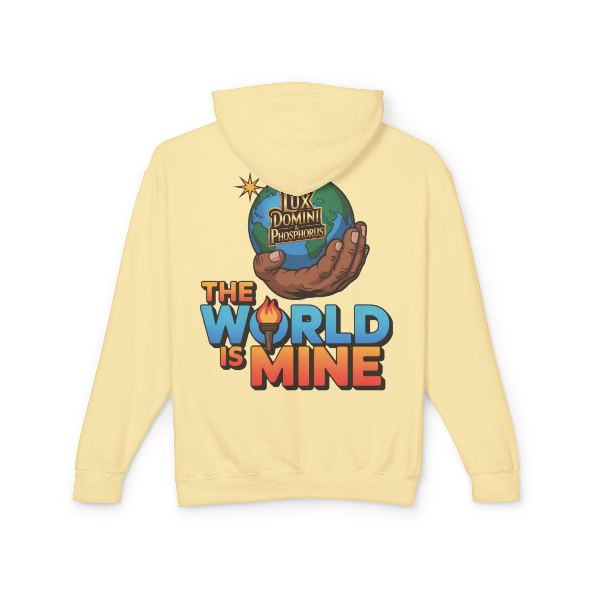 The World Is Mine Hooded Sweatshirt, Unisex Lightweight Pullover, King of the Jungle Sweatshirt, Animal Lover Gift, Cool Casual Wear