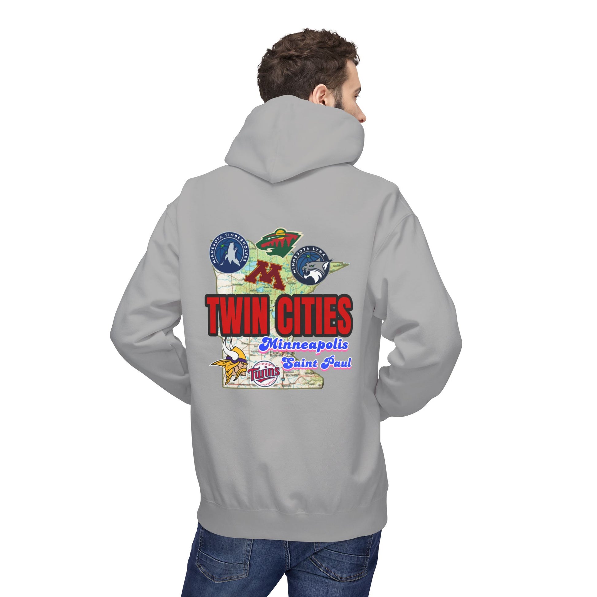 Fleece Hoodie Twin Cities Minneapolis St Paul Design