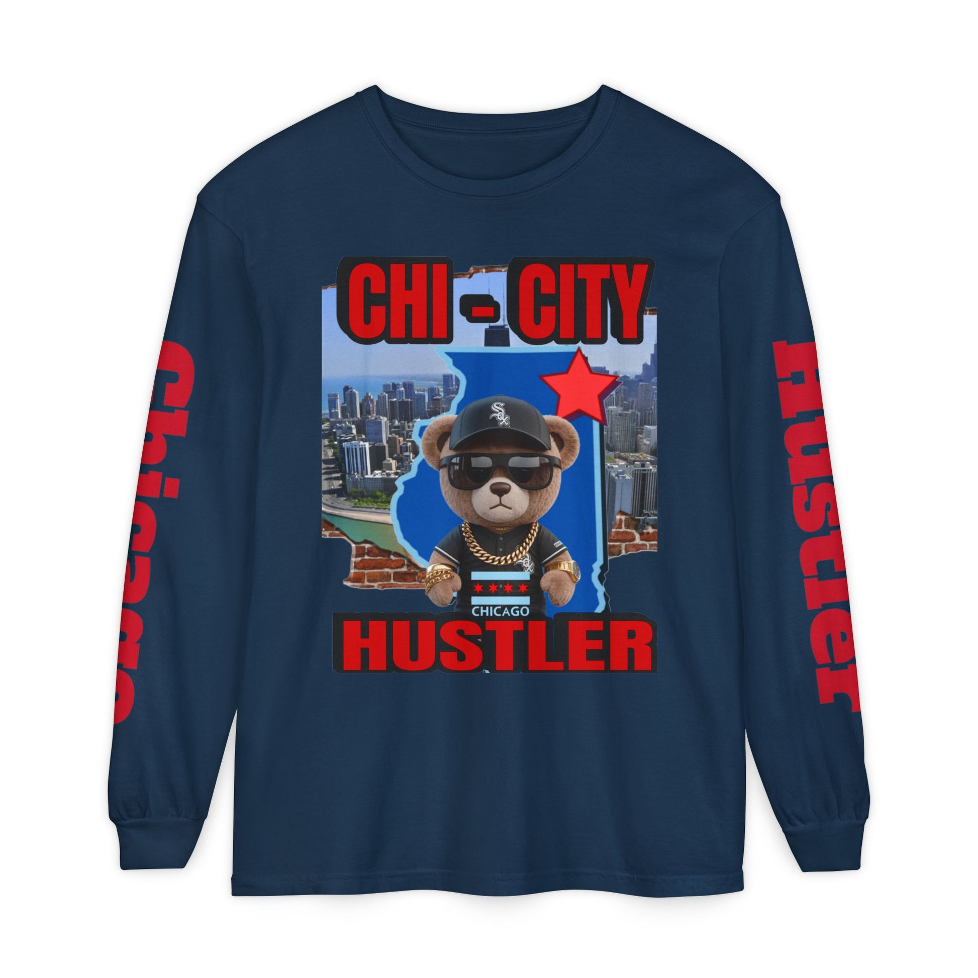 Chi-City Hustler Long Sleeve T-Shirt — LD&P Apparel