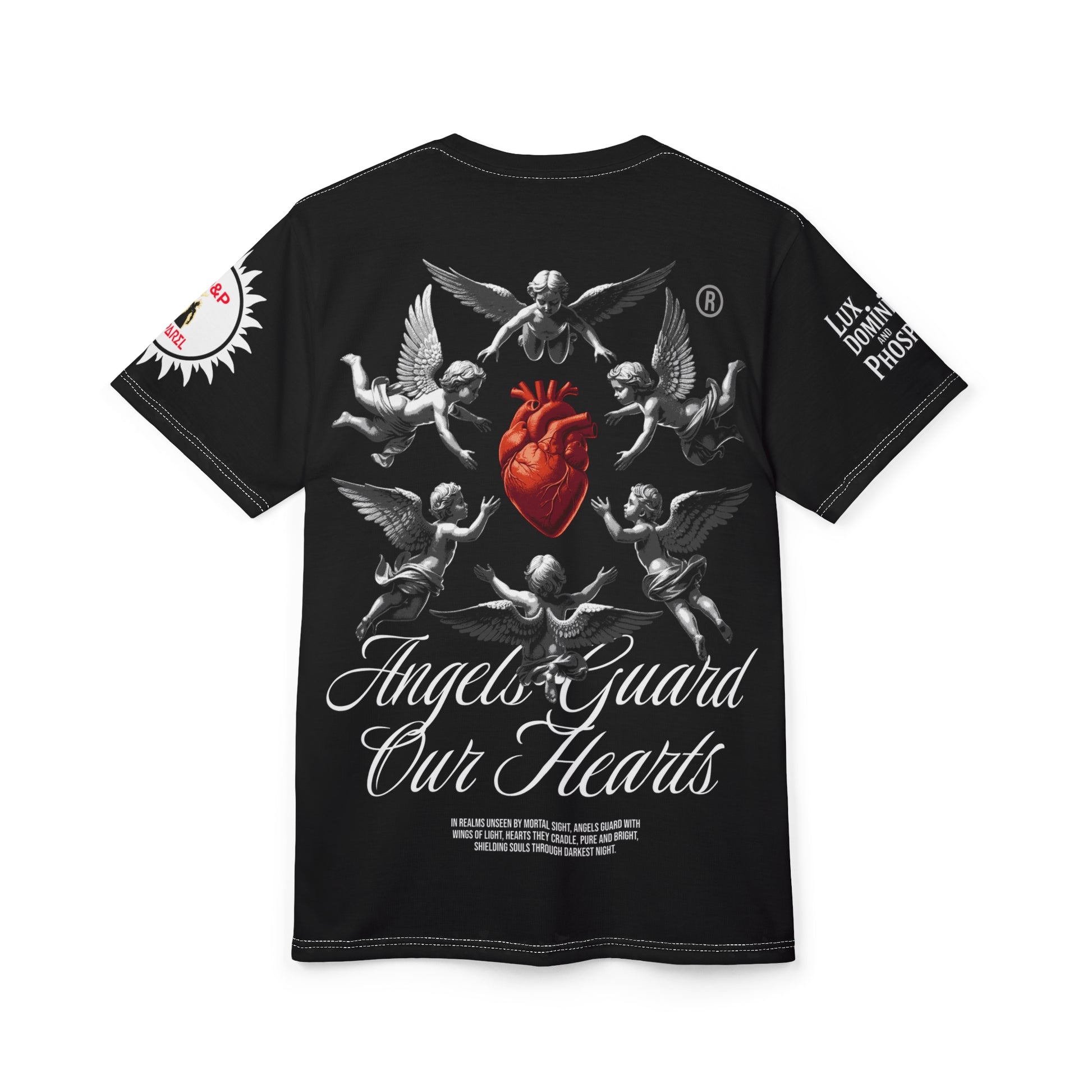 Angels Guard Our Hearts Tee LD&P APPAREL BLACK