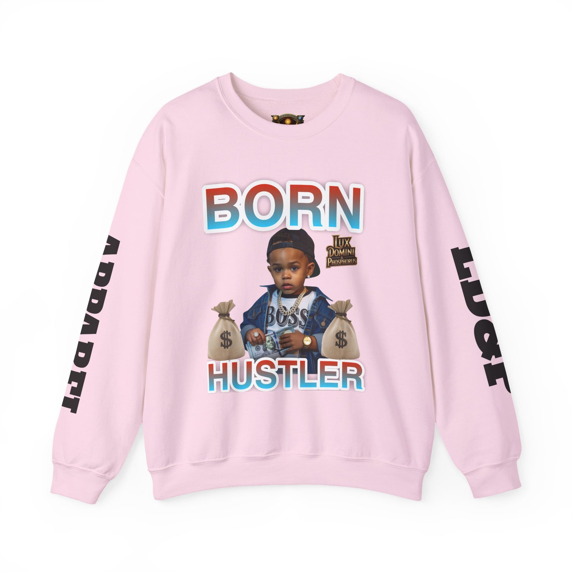 Crewneck Sweatshirt - Born Hustler LD&P Apparel