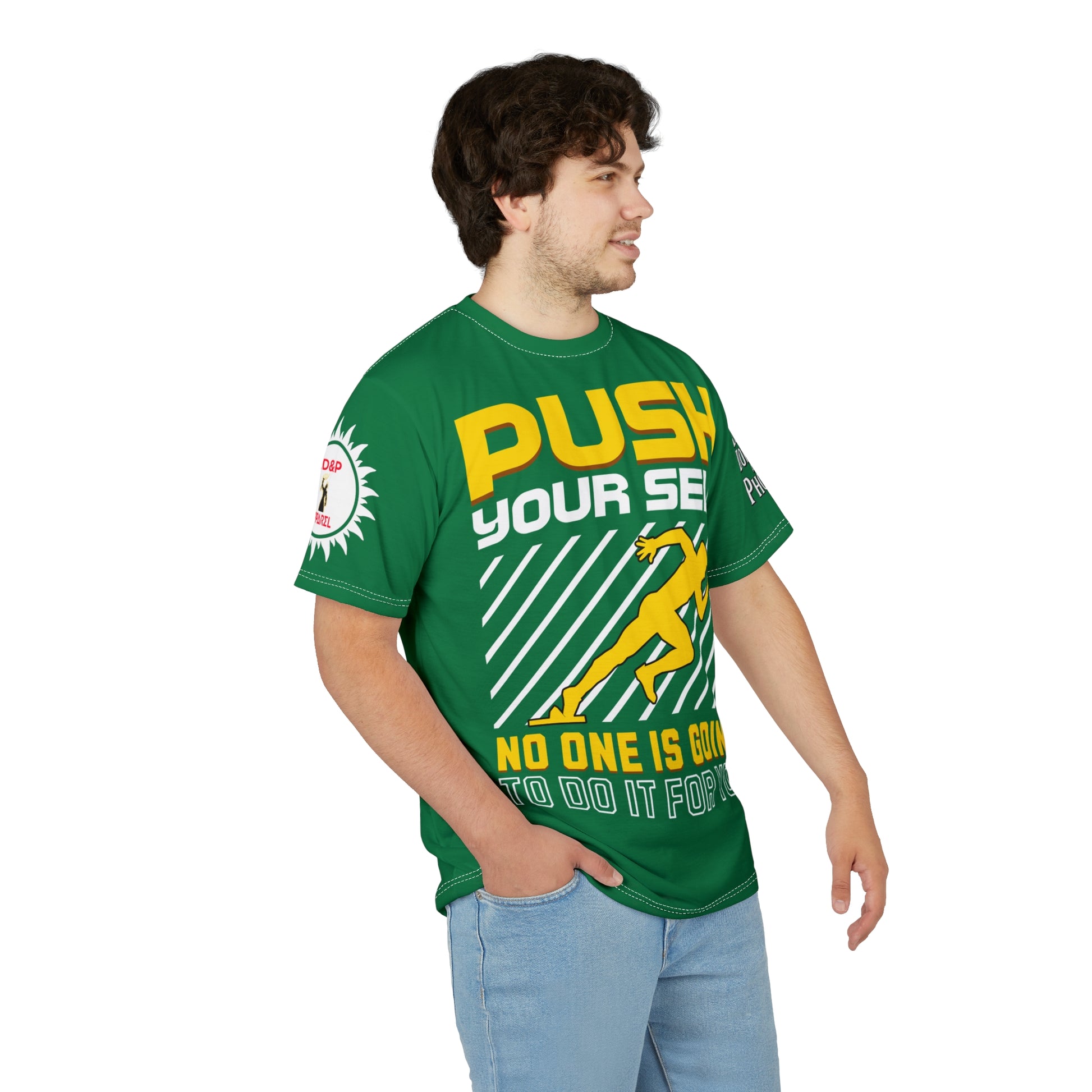 Push Yourself Graphic Tee LD&P APPAREL DESIGN Green