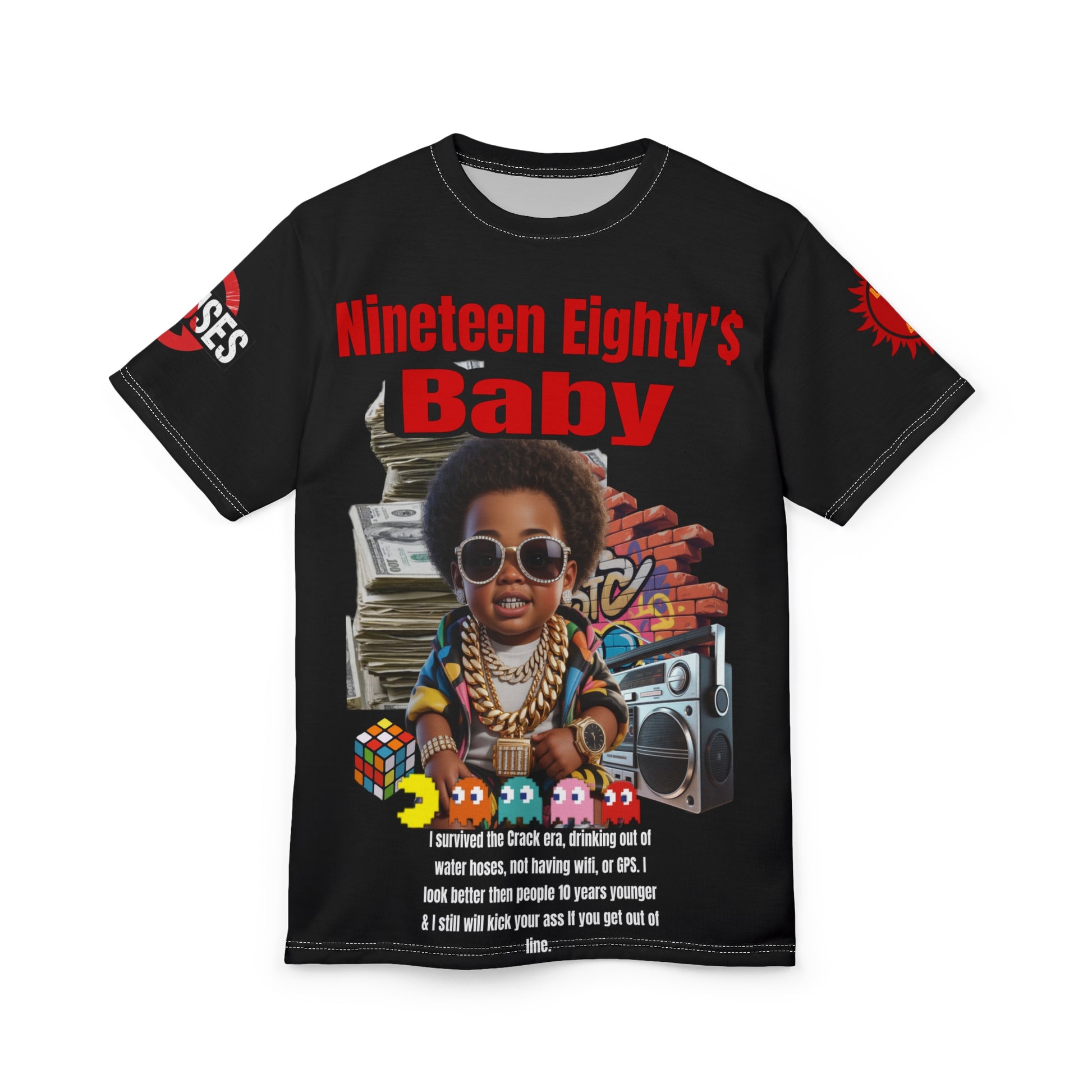 Nineteen Eighty's Baby Graphic Tee LD&P APPAREL Black