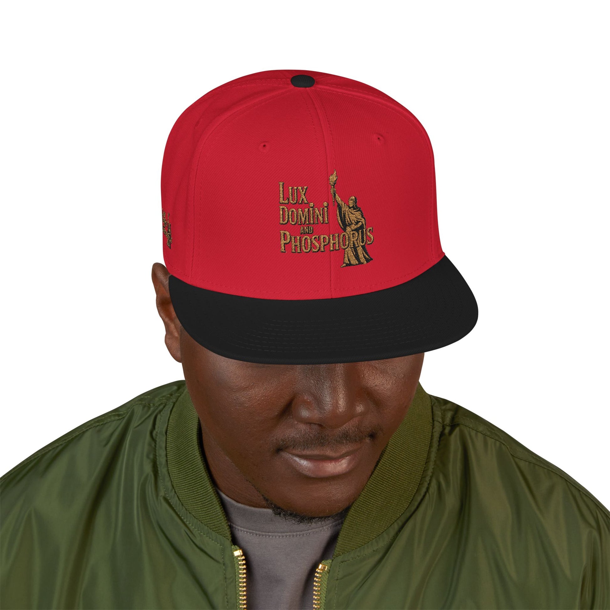 Snapback Cap - LUX DOMINI AND PHOSPHORUS Embroidered Hat